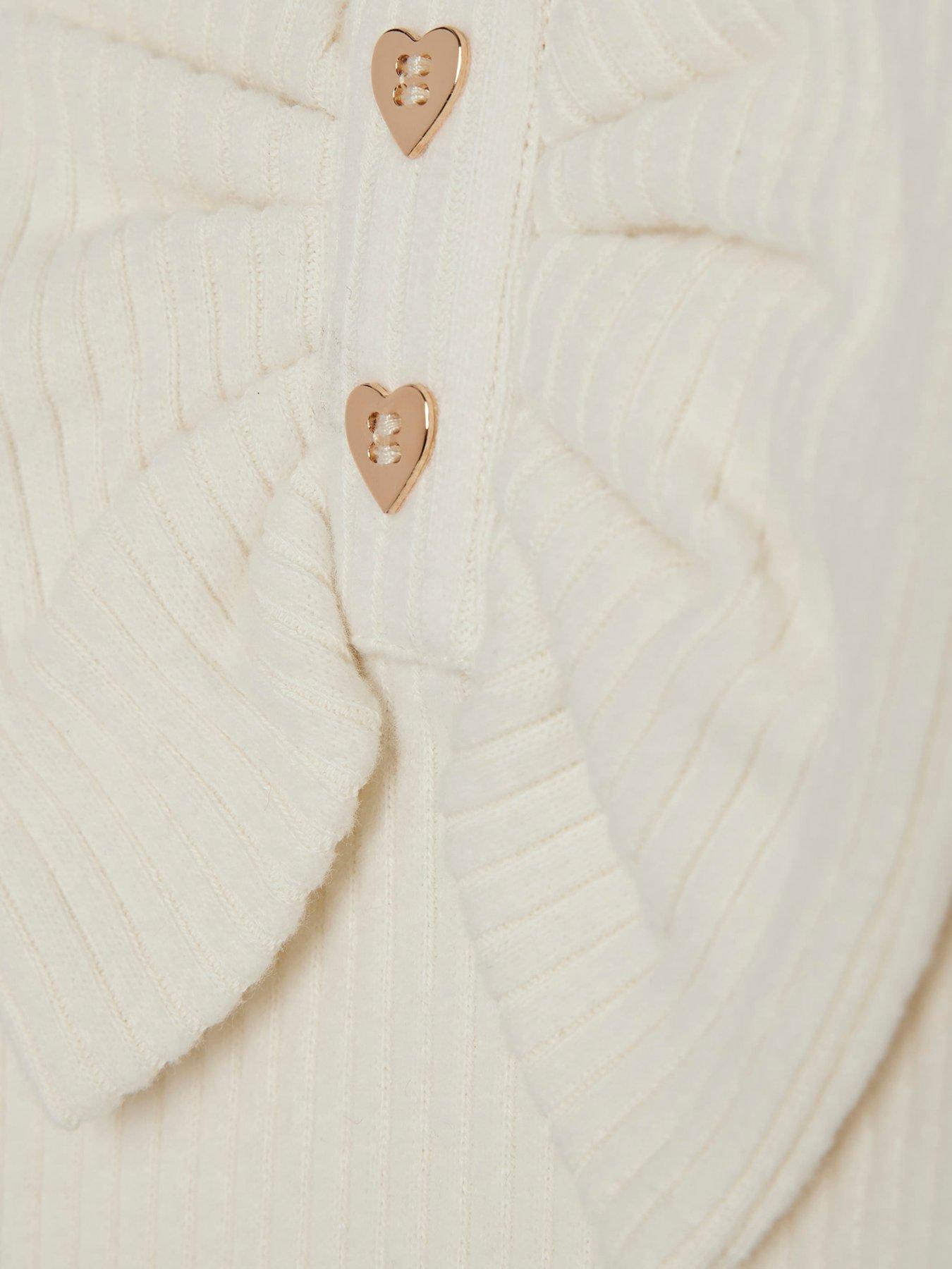  image of river-island-baby-girls-bow-bodysuit-set-cream