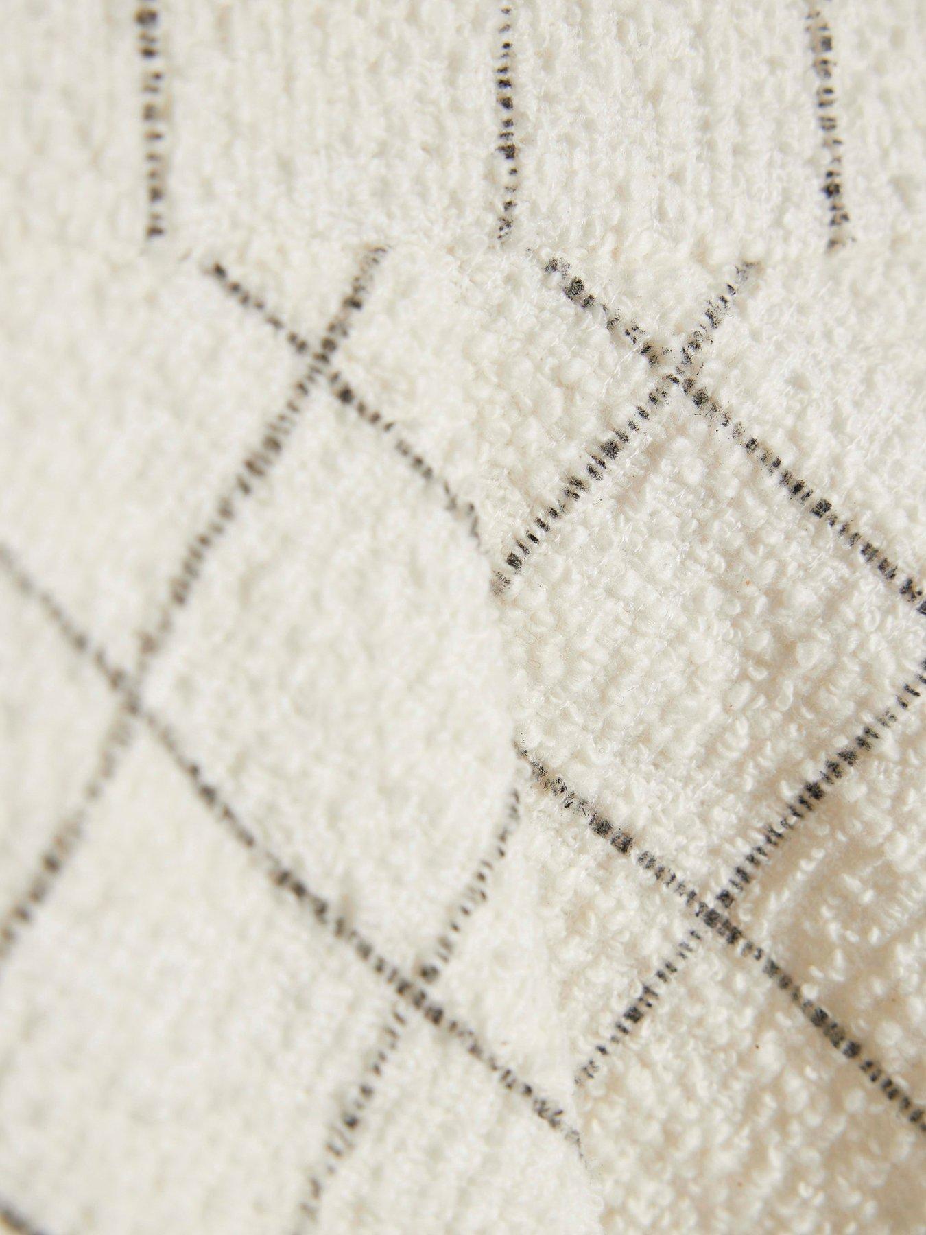  image of river-island-baby-baby-girls-bow-check-dress-and-socks-set-cream