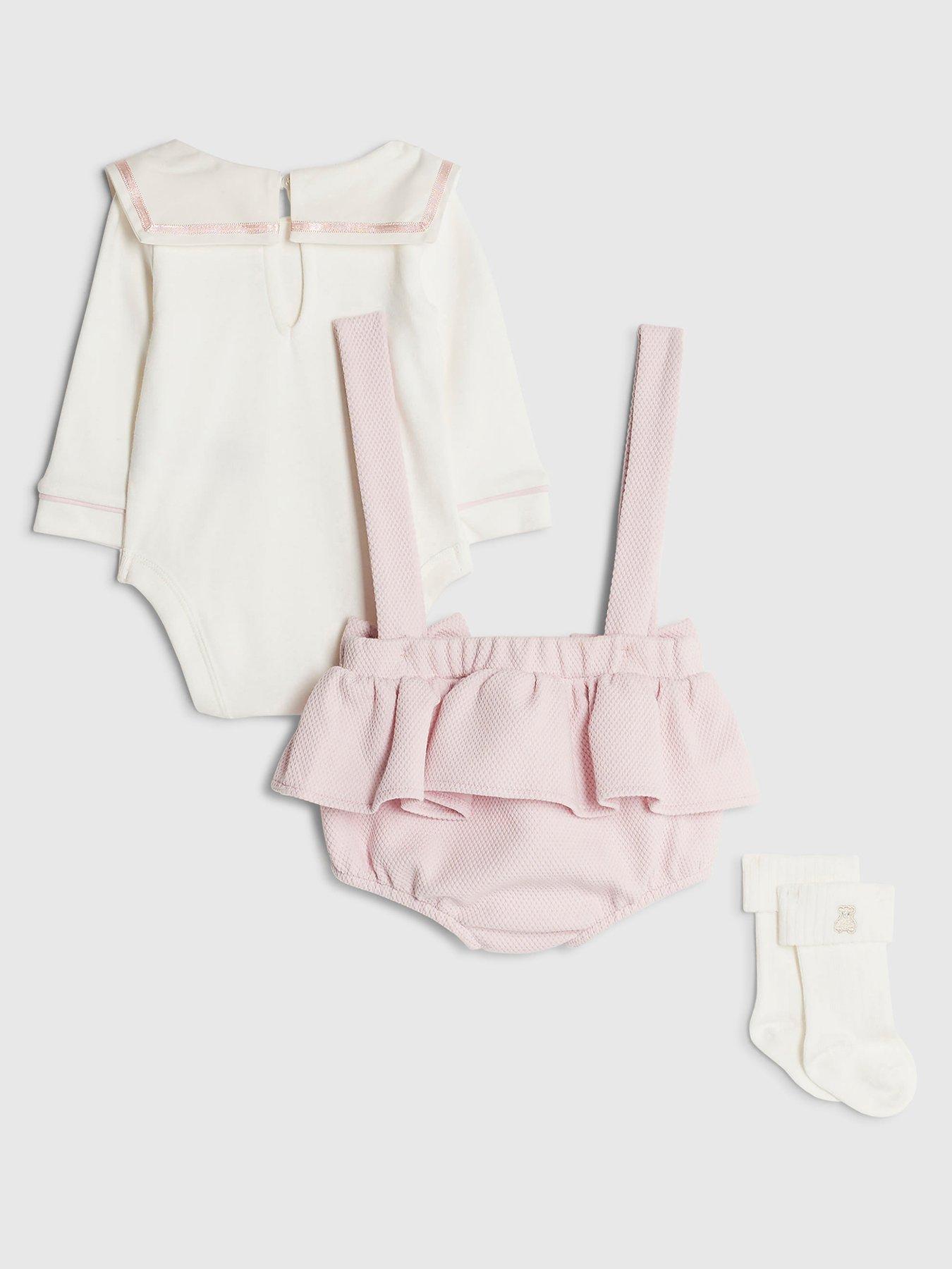 back image of river-island-baby-girls-sailor-collar-bow-romper-set-pink