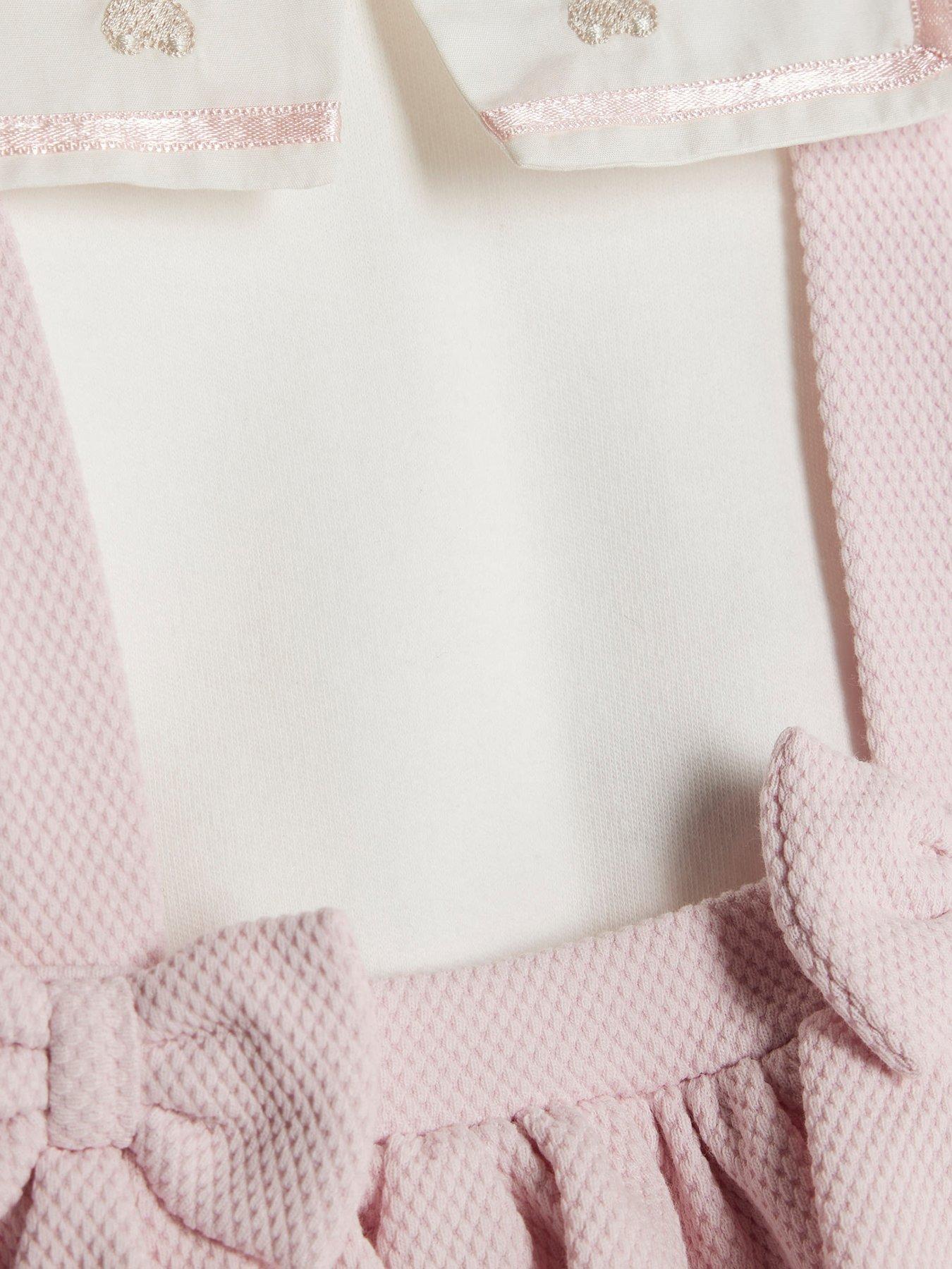  image of river-island-baby-girls-sailor-collar-bow-romper-set-pink