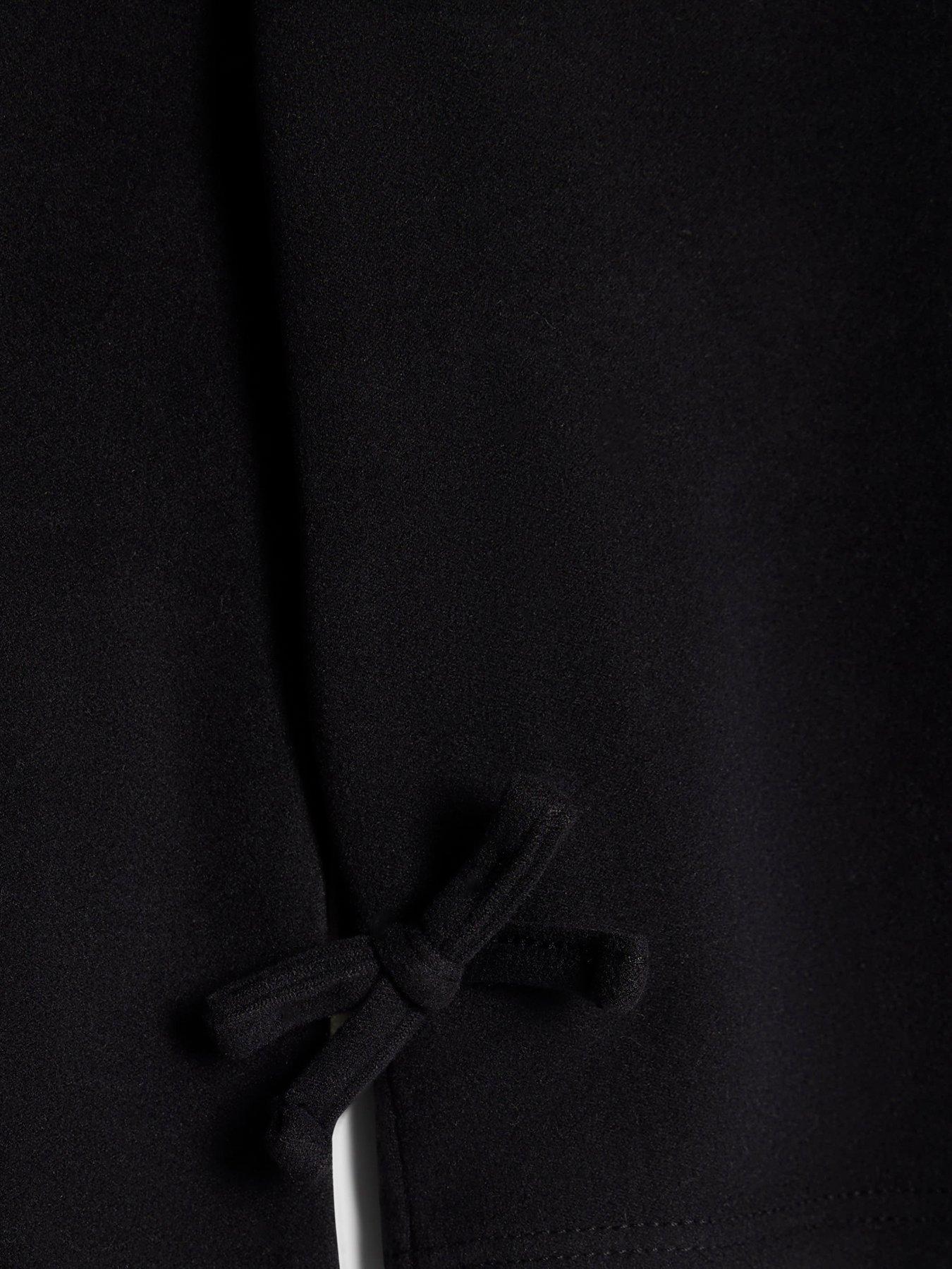  image of river-island-older-girls-bow-posh-cosy-top-black