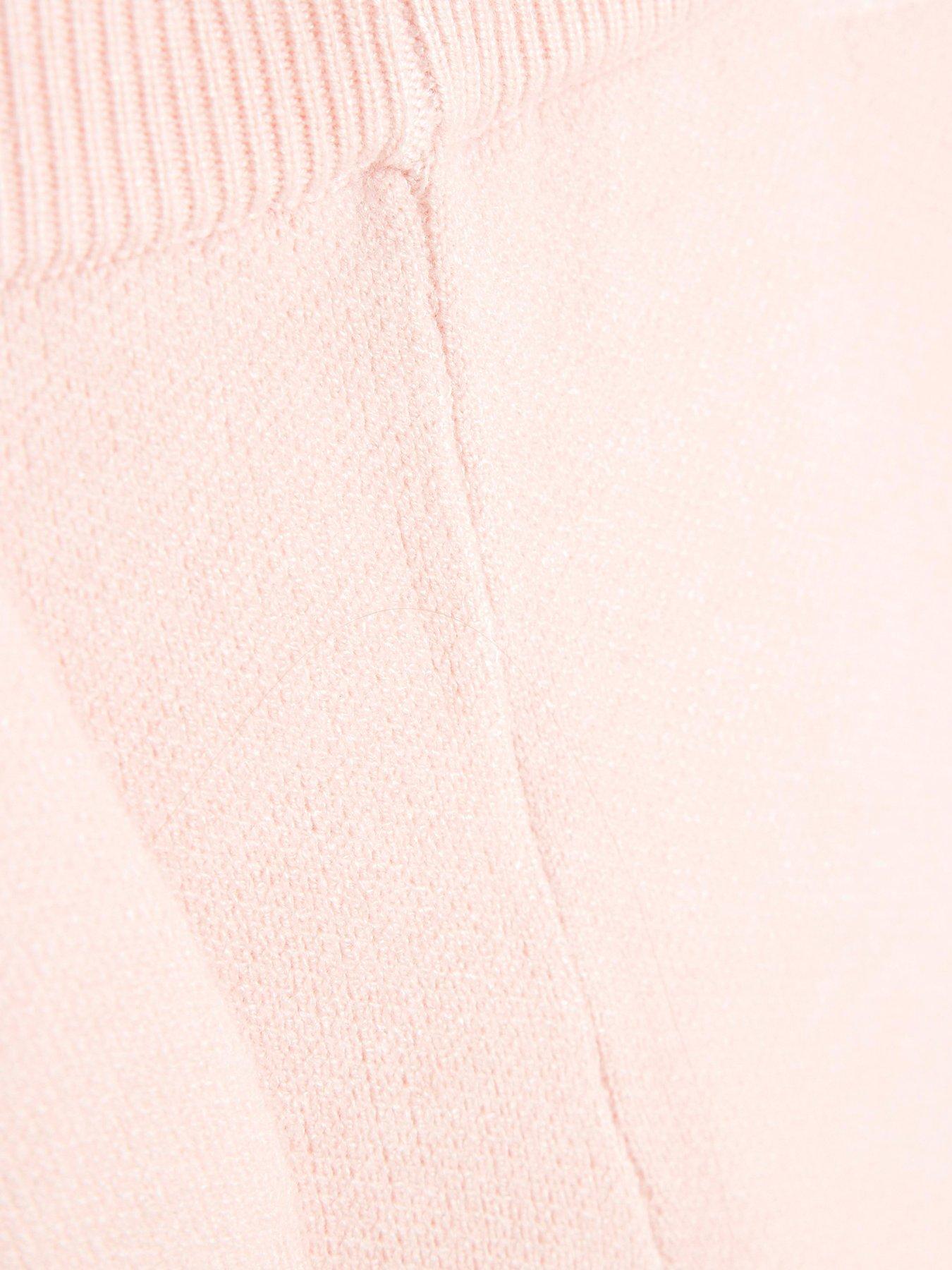  image of river-island-mini-mini-girls-lamour-bow-top-amp-trousers-set-pink