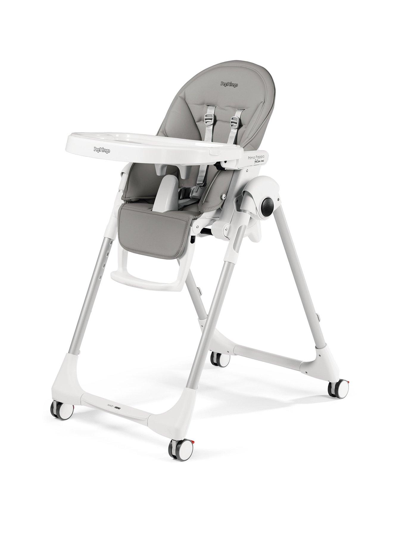 Image 1 of 5 of Peg Perego Prima Pappa Follow Me Highchair - Ice