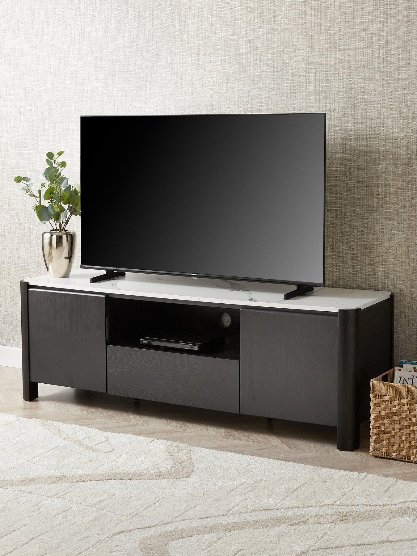 The Very Collection Verity TV Unit - fits up to 55 inch TV - Black/White - FSC® Certified