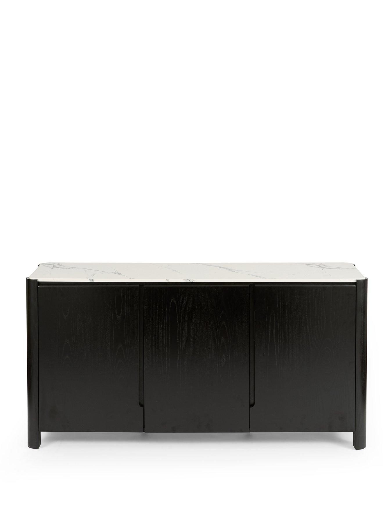 Image 2 of 7 of The Very Collection Verity 3 Door Sideboard - Black/White - FSC&reg; Certified