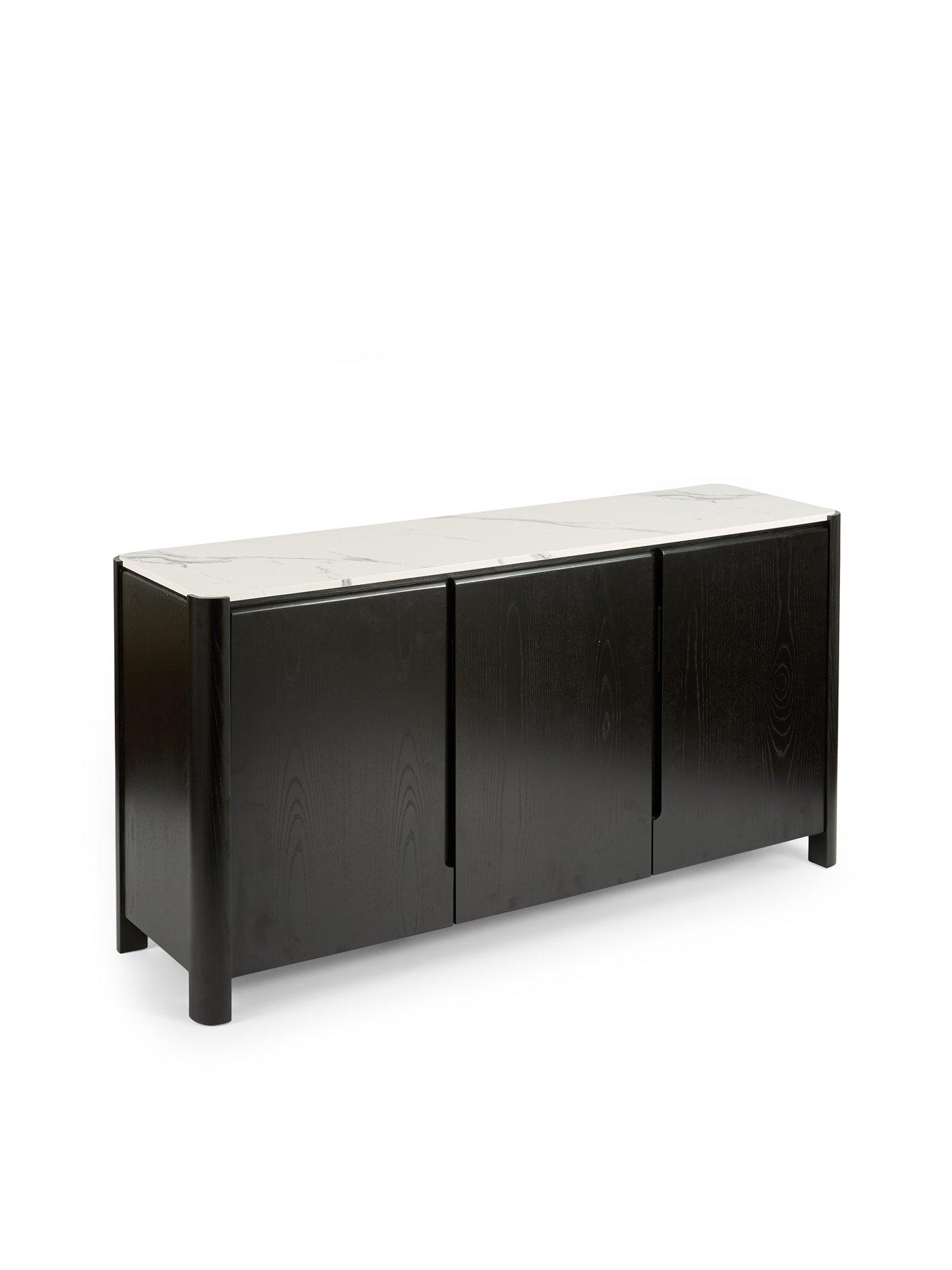 Image 3 of 7 of The Very Collection Verity 3 Door Sideboard - Black/White - FSC&reg; Certified