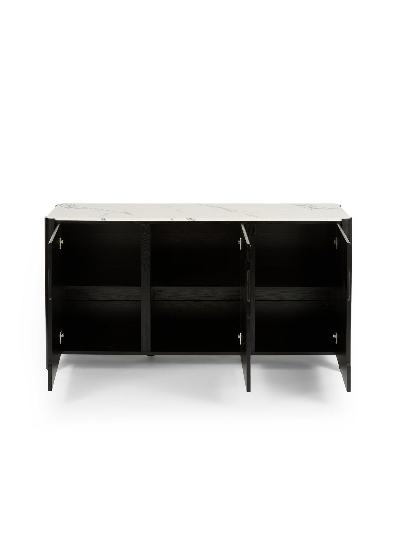 Image 4 of 7 of The Very Collection Verity 3 Door Sideboard - Black/White - FSC&reg; Certified