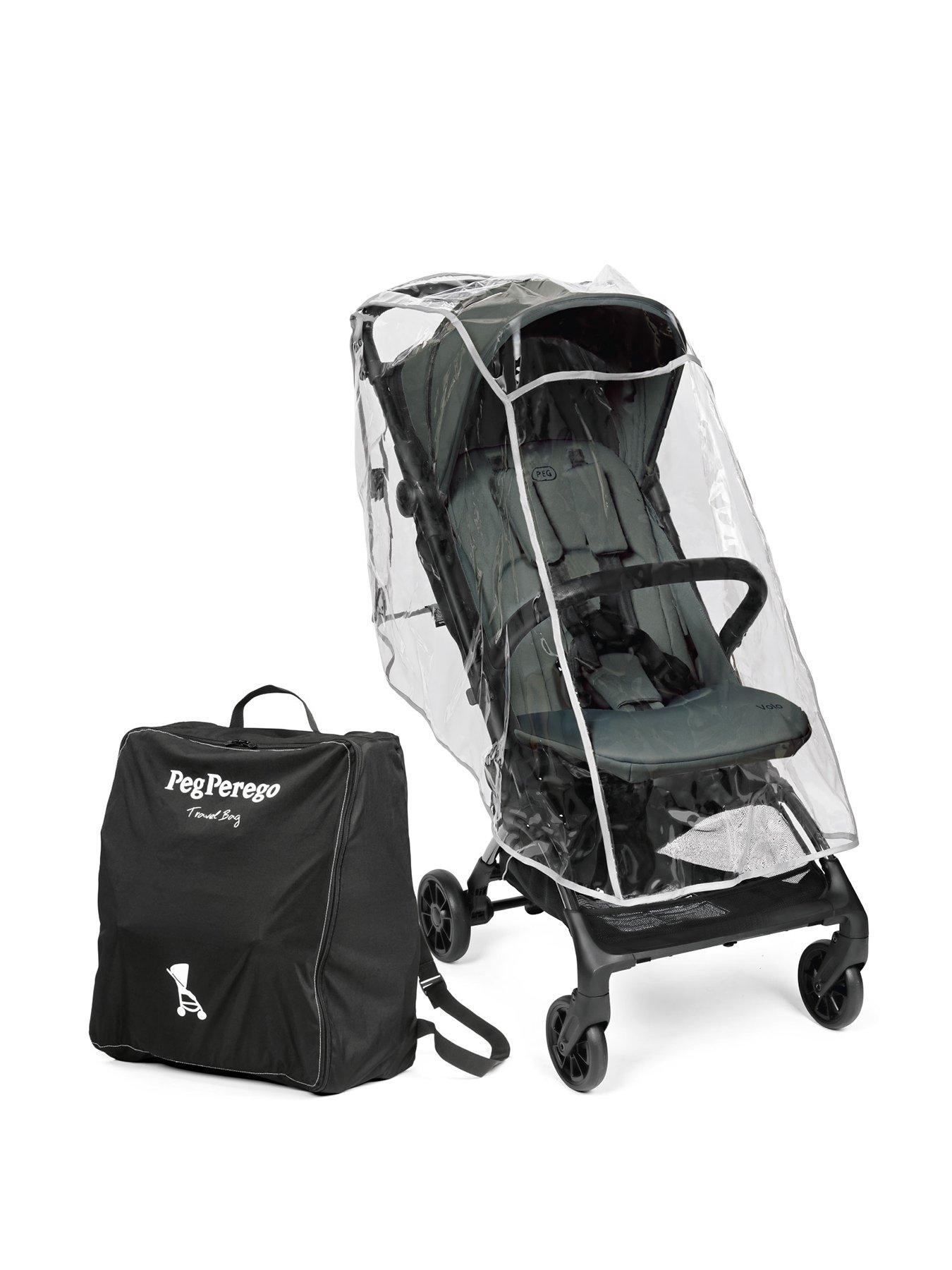 Peg Perego Volo Stroller with Raincover  &  Travel Bag - Metal