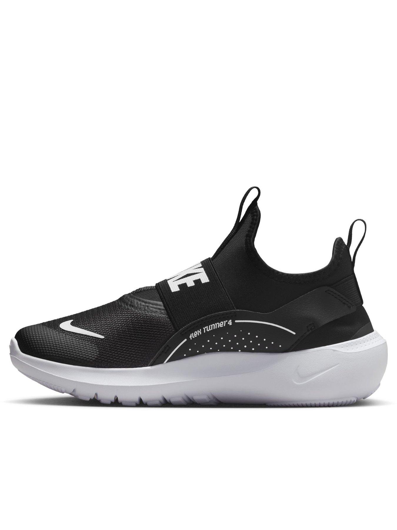  image of nike-big-kids-flex-runner-4-running-trainers-black
