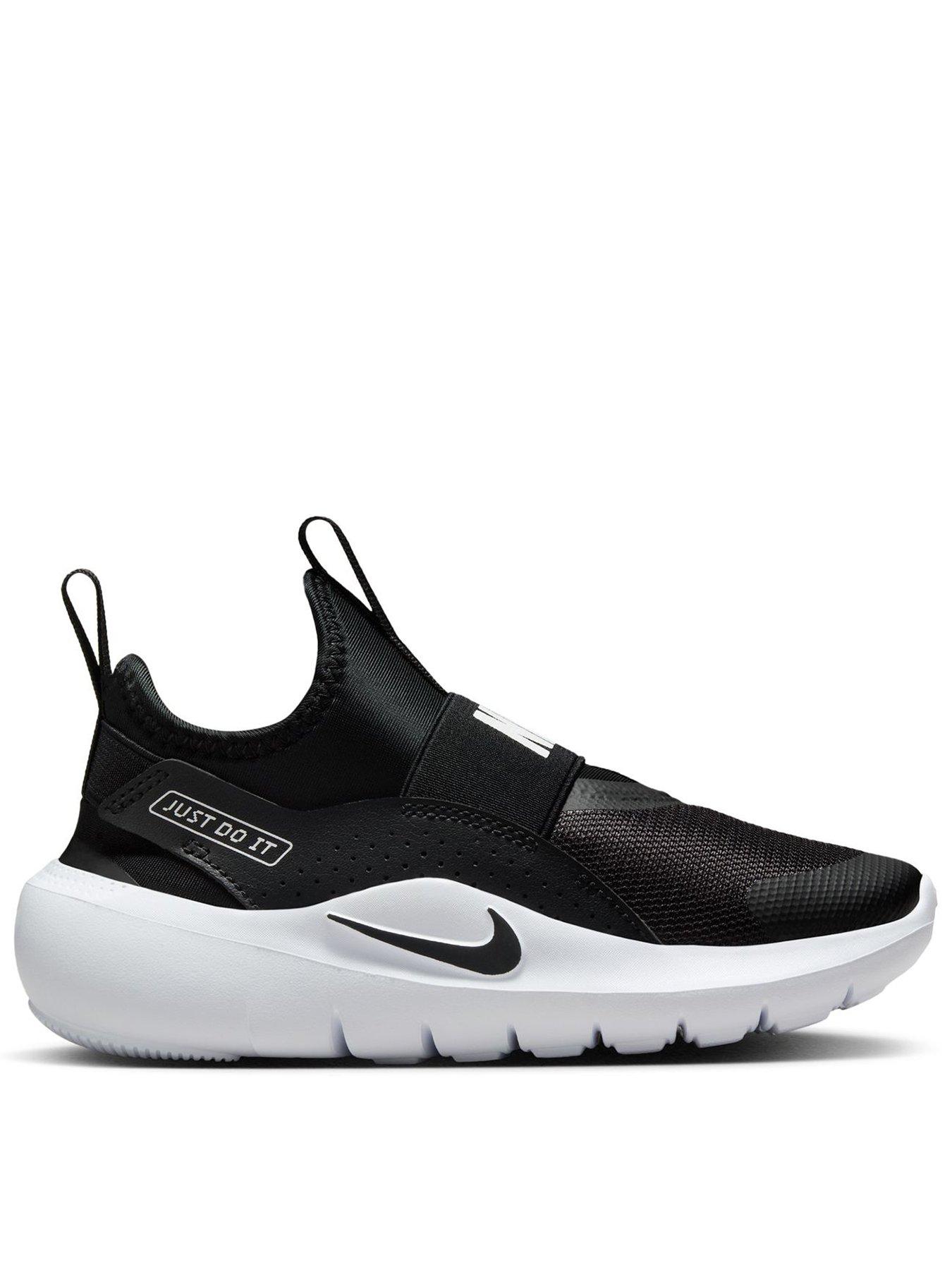 front image of nike-little-kids-flex-runner-4-trainers-black