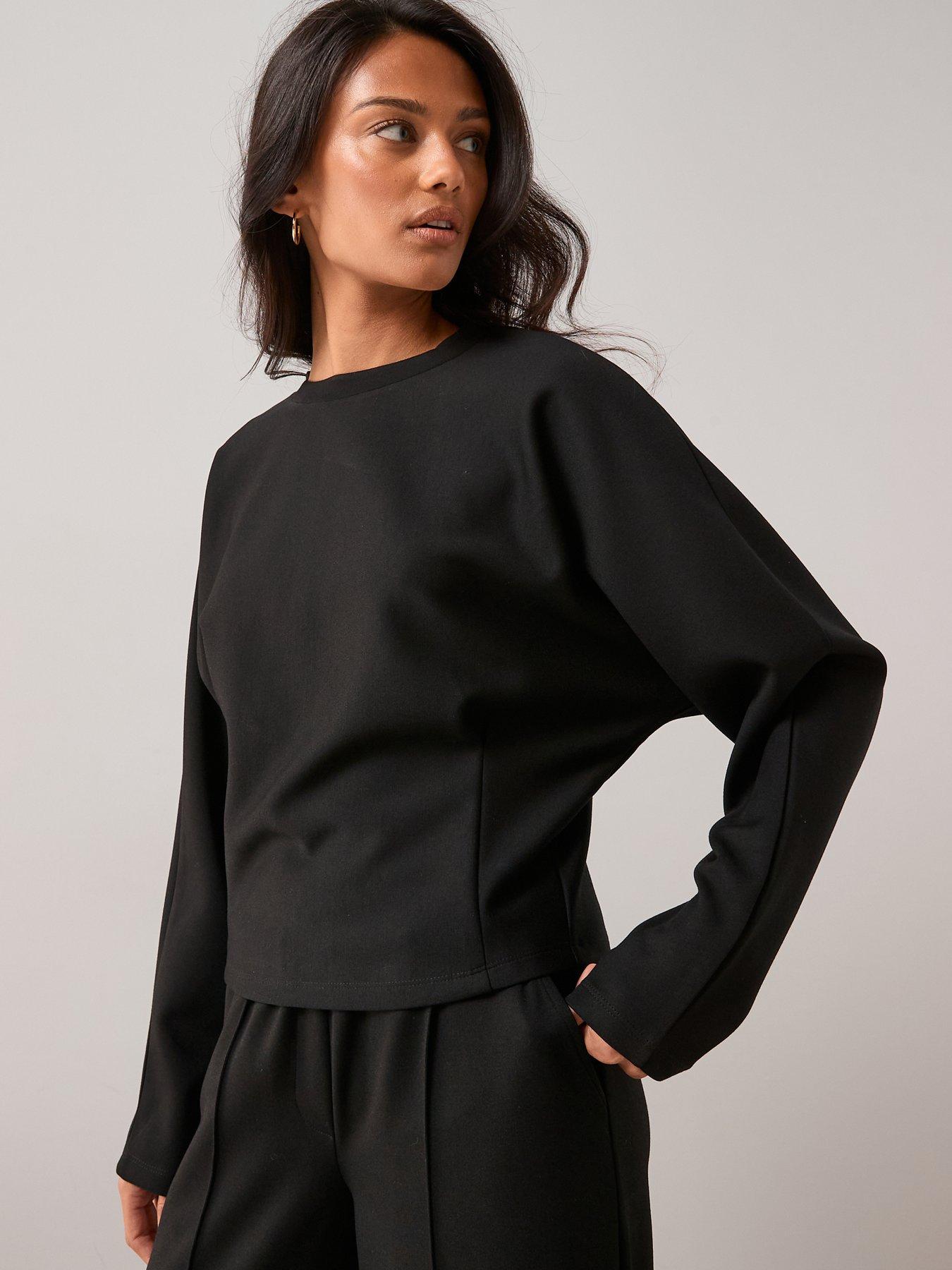 The Very Collection Soft Touch Long Sleeve Top - Black