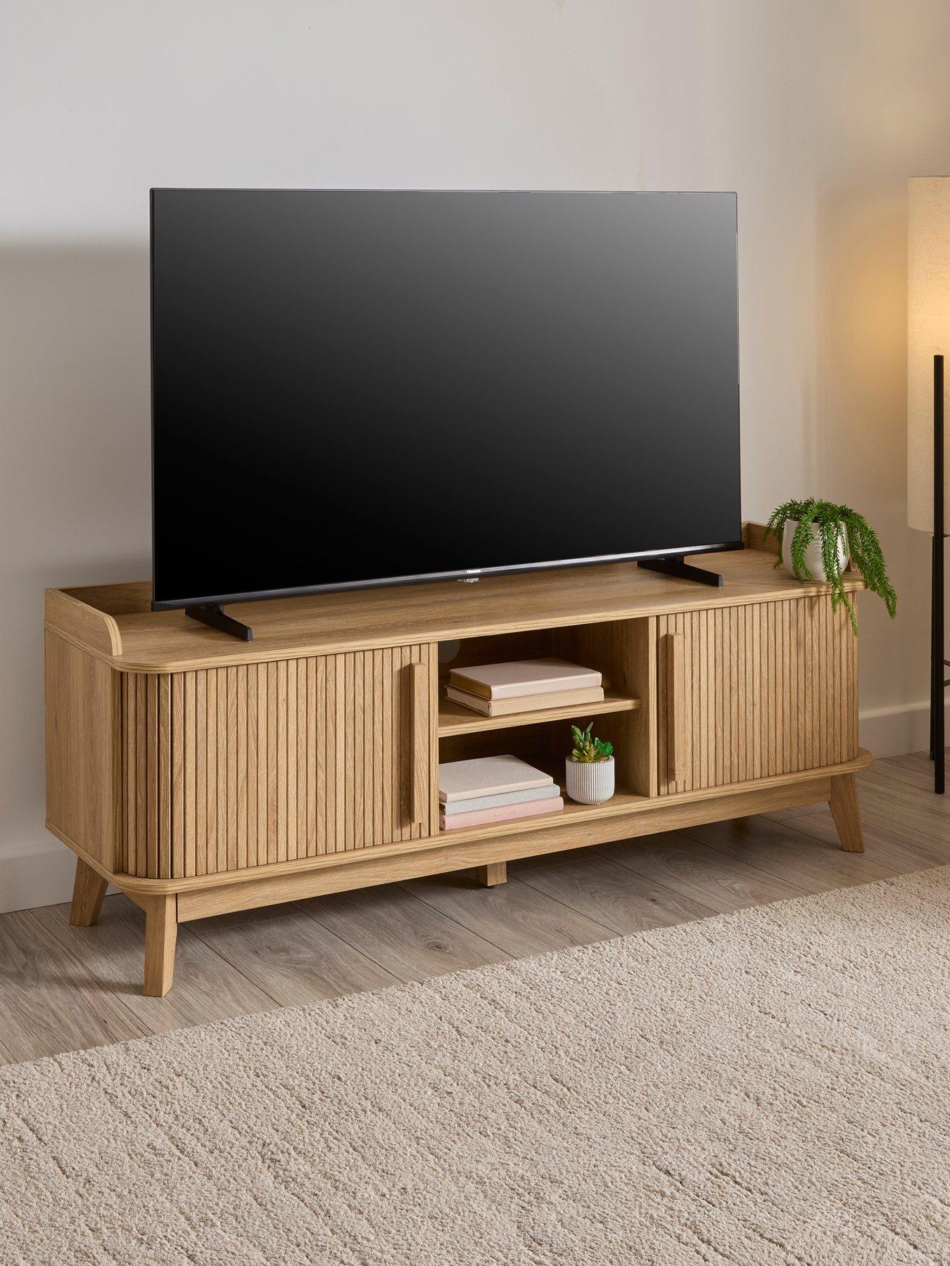 The Very Collection Louvre TV Unit - Oak -  fits up to 65 inch TV - FSC® Certified