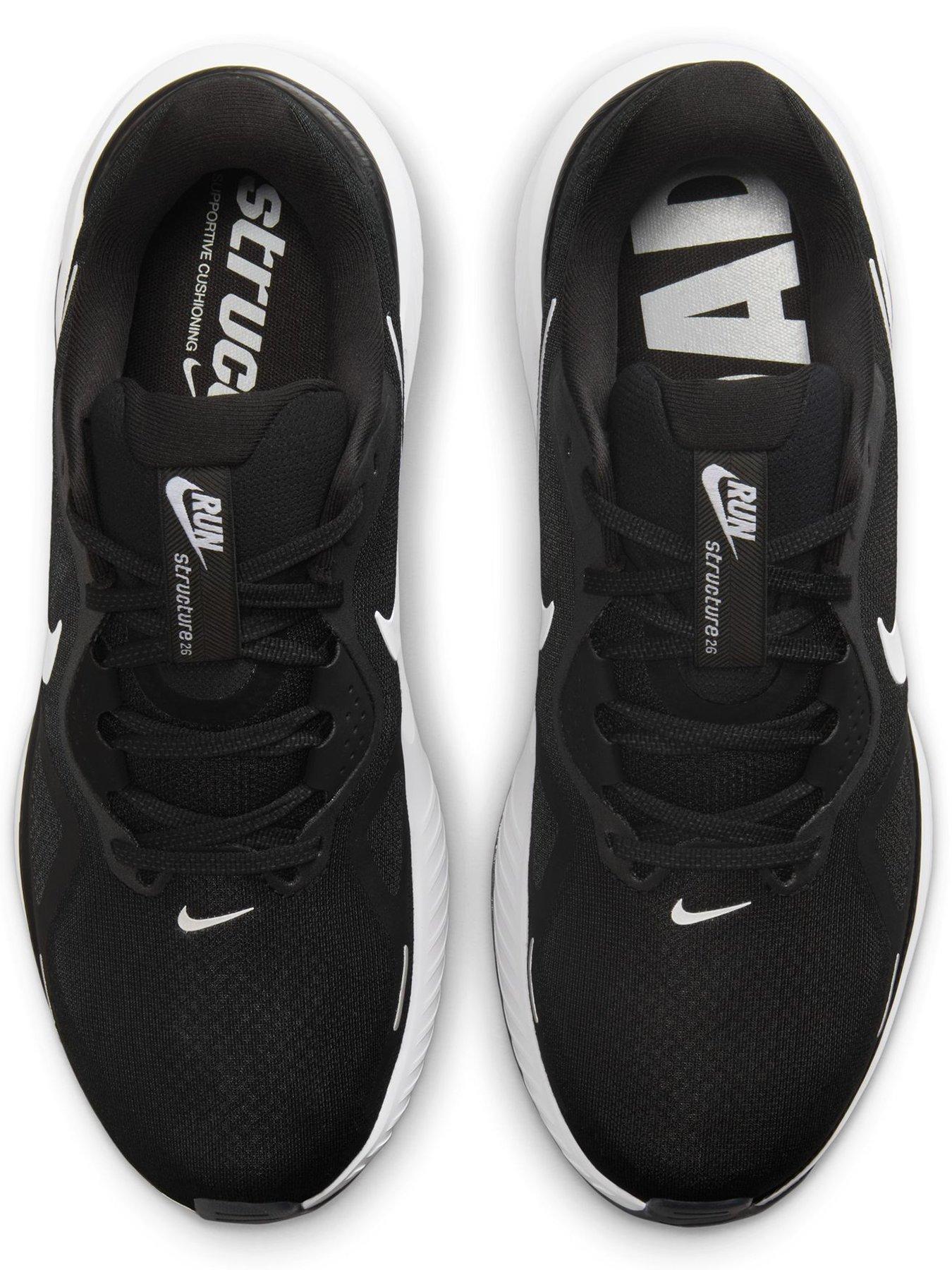  image of nike-mens-running-structure-26-trainers-black