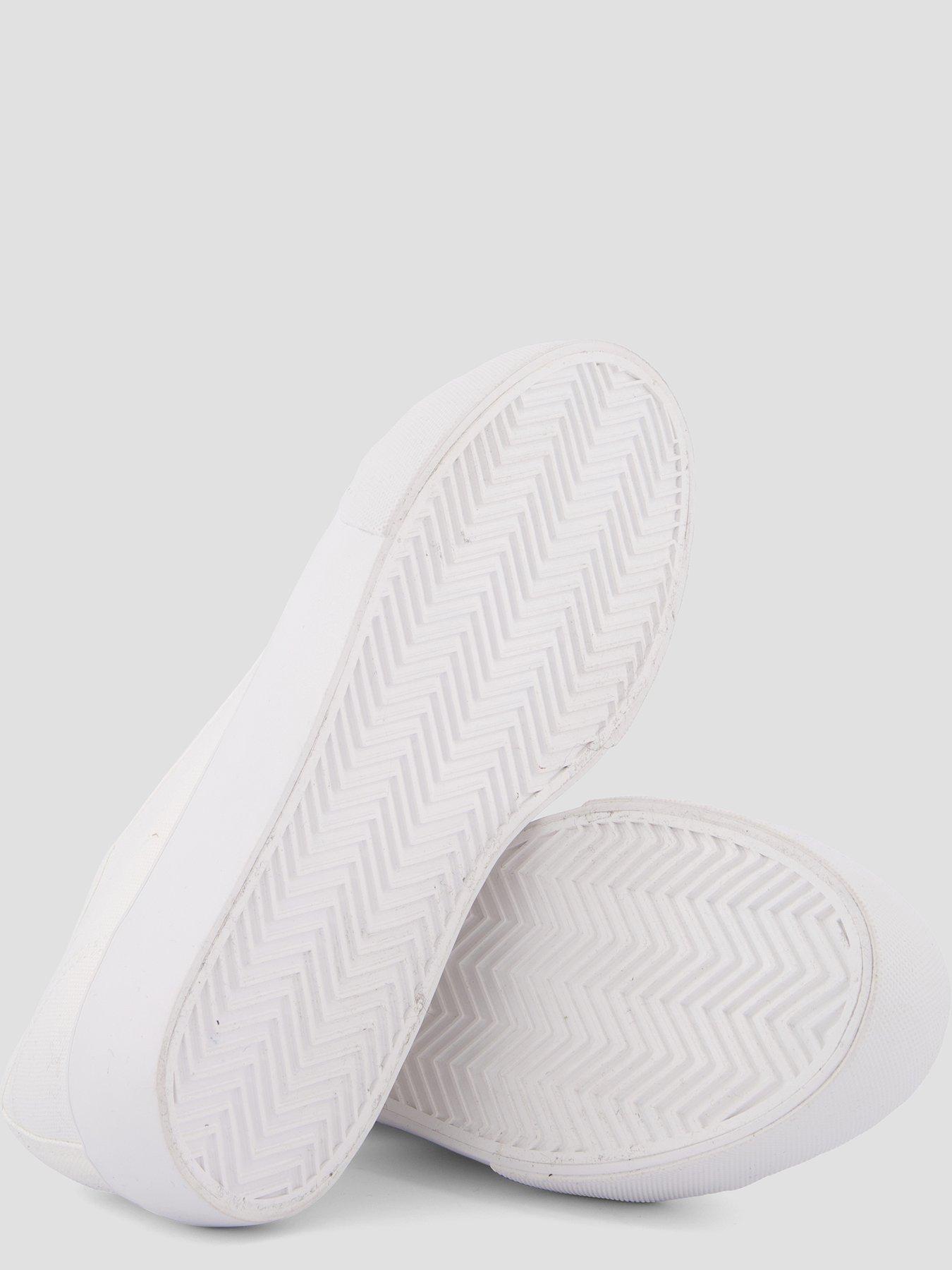 Image 4 of 6 of The Very Collection Wide Fit Canvas Trainers - White
