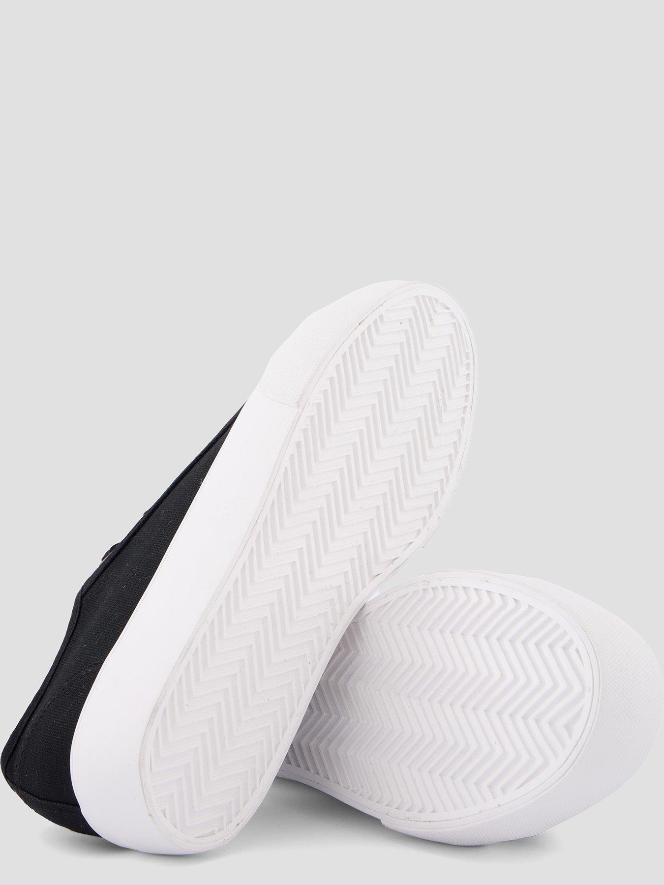 Image 4 of 6 of The Very Collection Wide Fit Canvas Trainers - Black