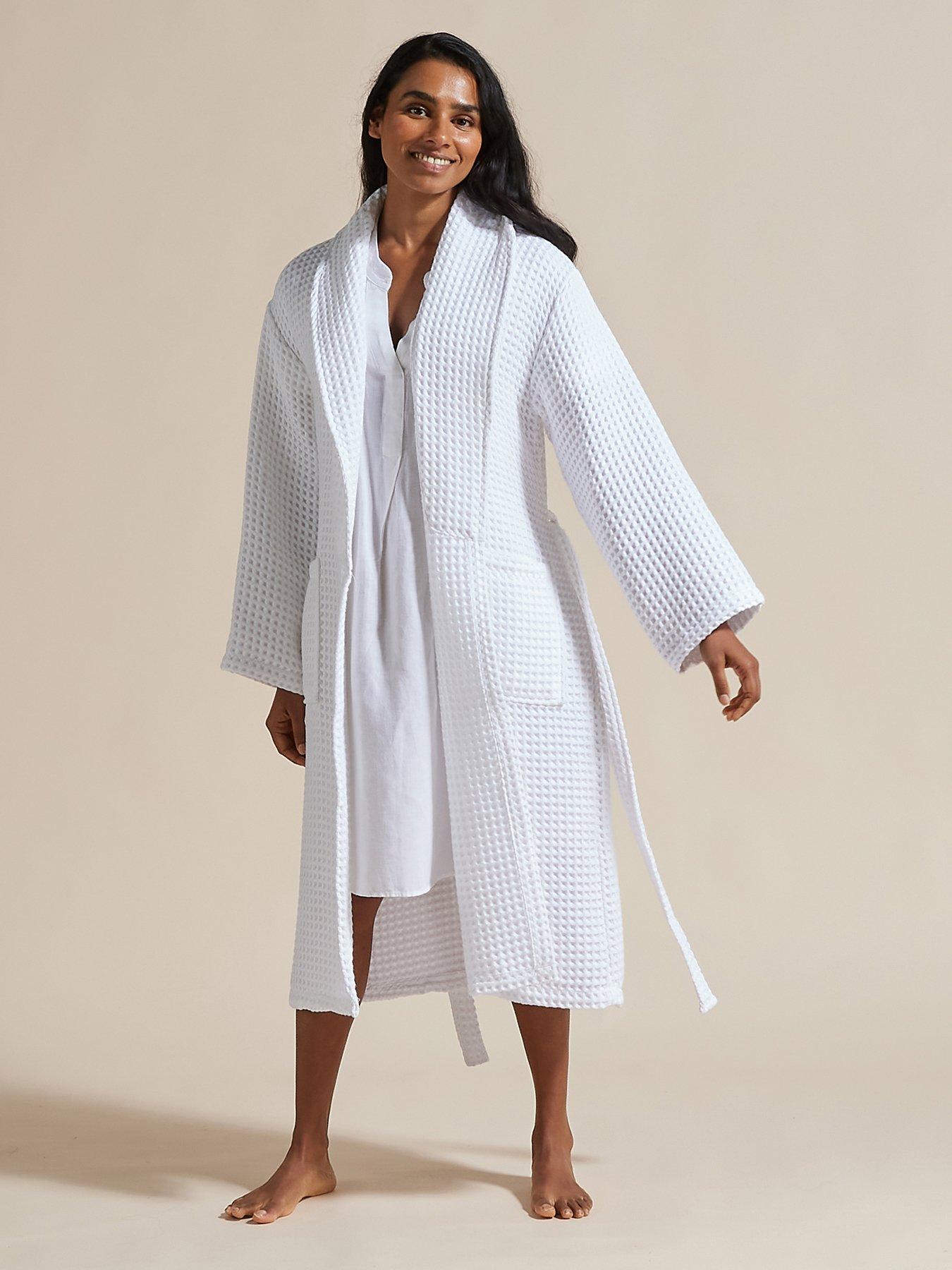 Christy Waffle Turkish Cotton Kimono Style Robe