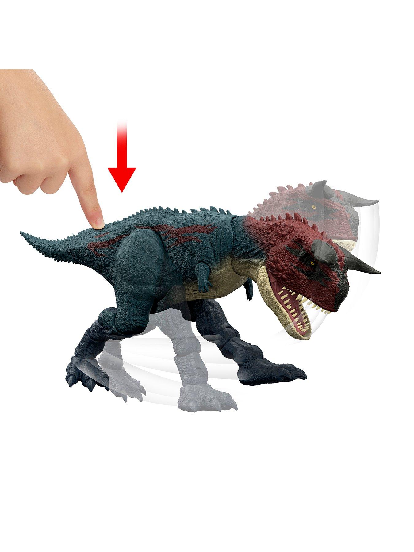 Image 2 of 7 of JURASSIC WORLD Charge 'N' Chomp Carnotaurus Running Roaring Dinosaur Action Figure