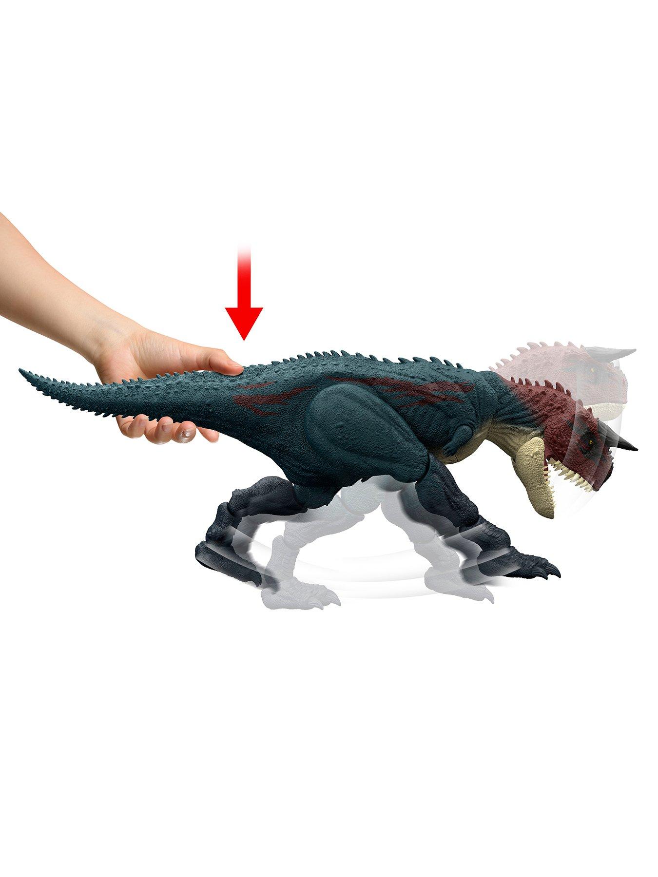 Image 3 of 7 of JURASSIC WORLD Charge 'N' Chomp Carnotaurus Running Roaring Dinosaur Action Figure