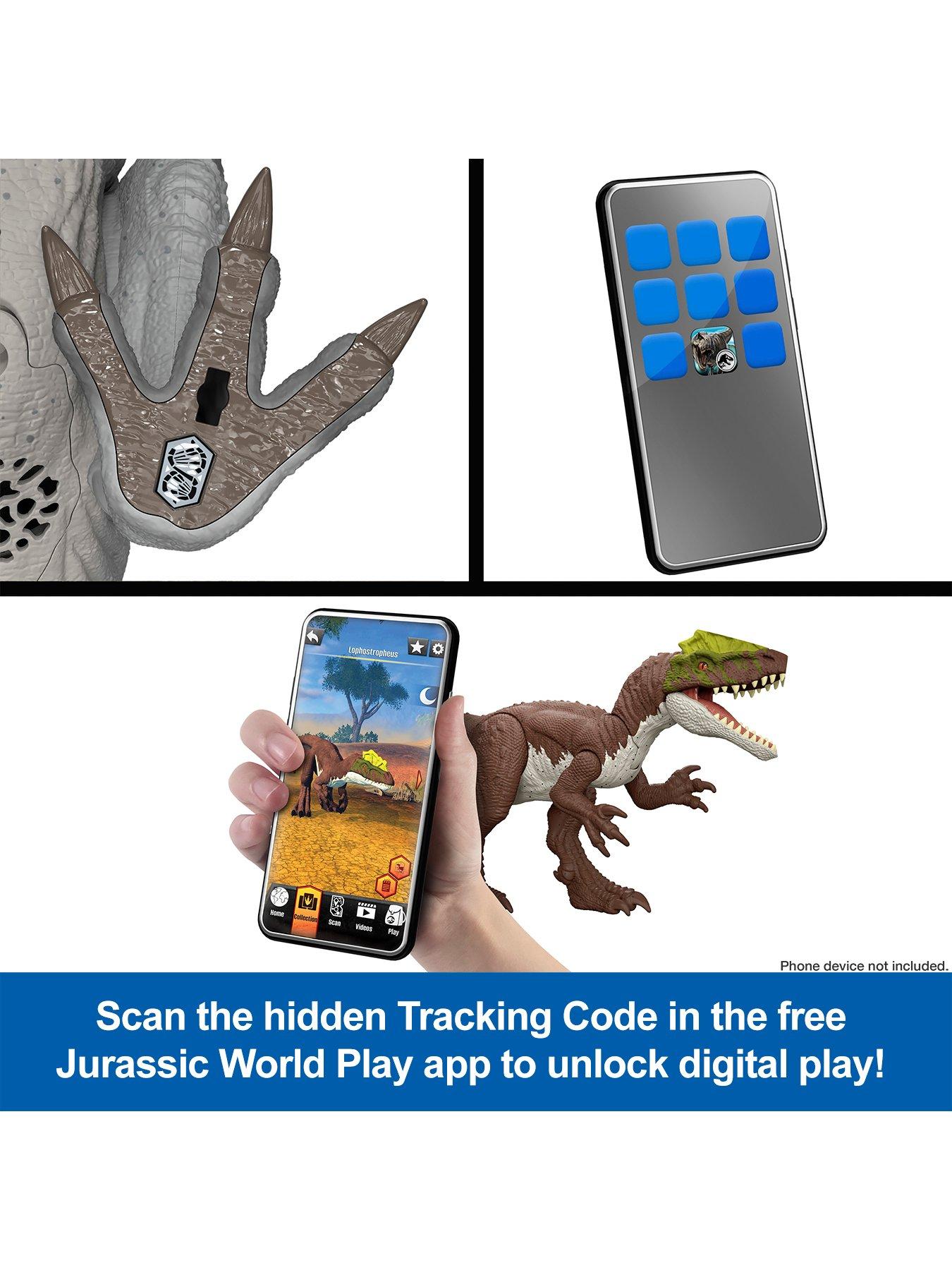 Image 5 of 7 of JURASSIC WORLD Charge 'N' Chomp Carnotaurus Running Roaring Dinosaur Action Figure