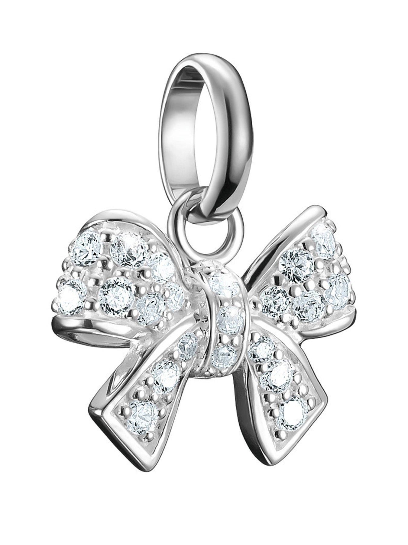 Image 1 of 3 of Thomas Sabo Charm Connect bow pendant with stones
