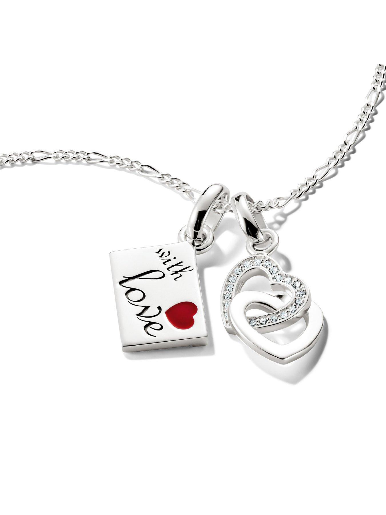 Image 2 of 3 of Thomas Sabo Charm Connect intertwined hearts pendant