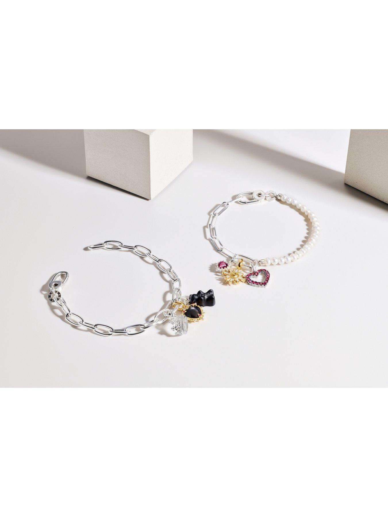 Image 2 of 8 of Thomas Sabo Charm Connect paperclip link bracelet