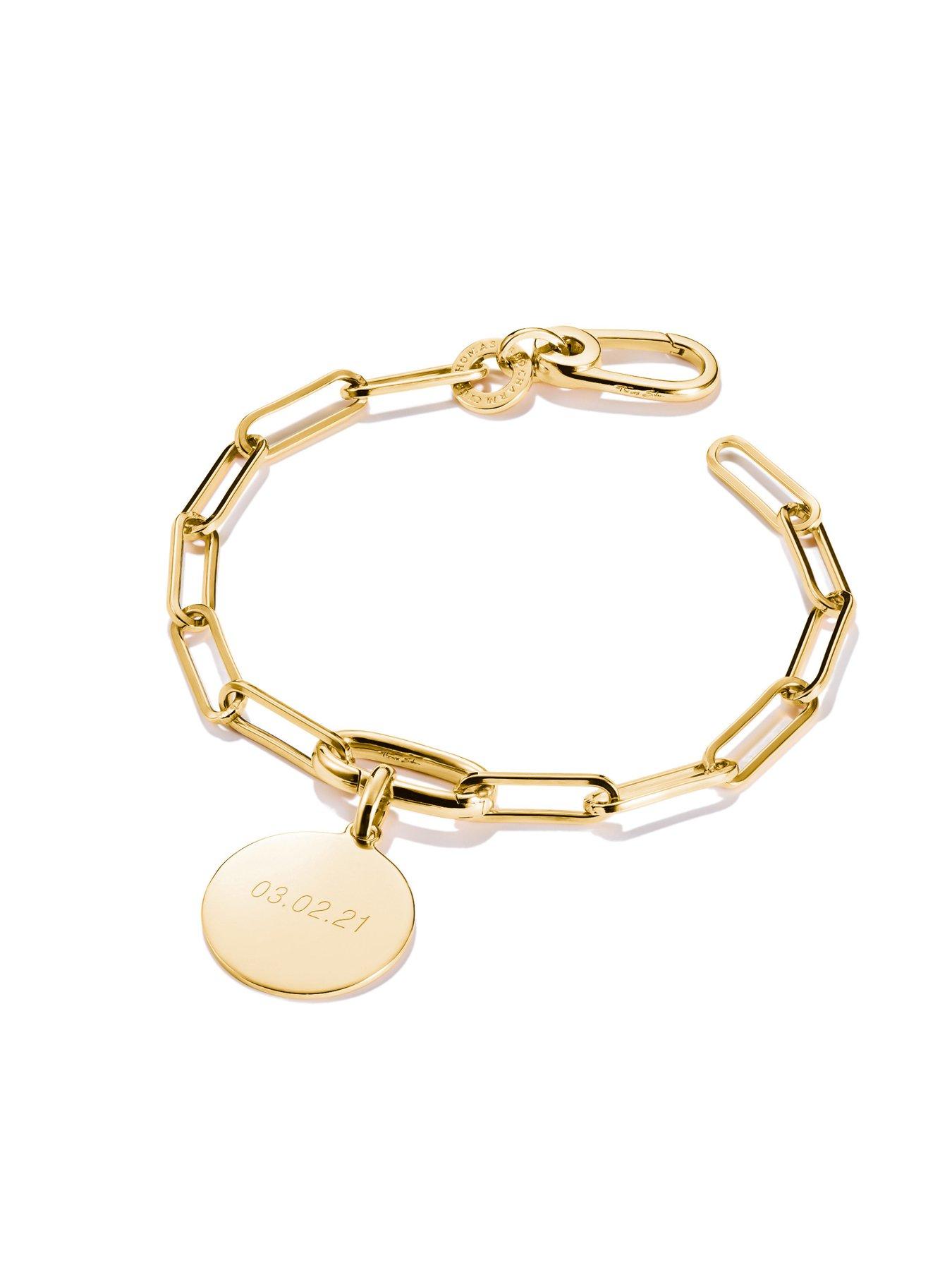 Image 2 of 7 of Thomas Sabo Charm Connect paperclip link bracelet