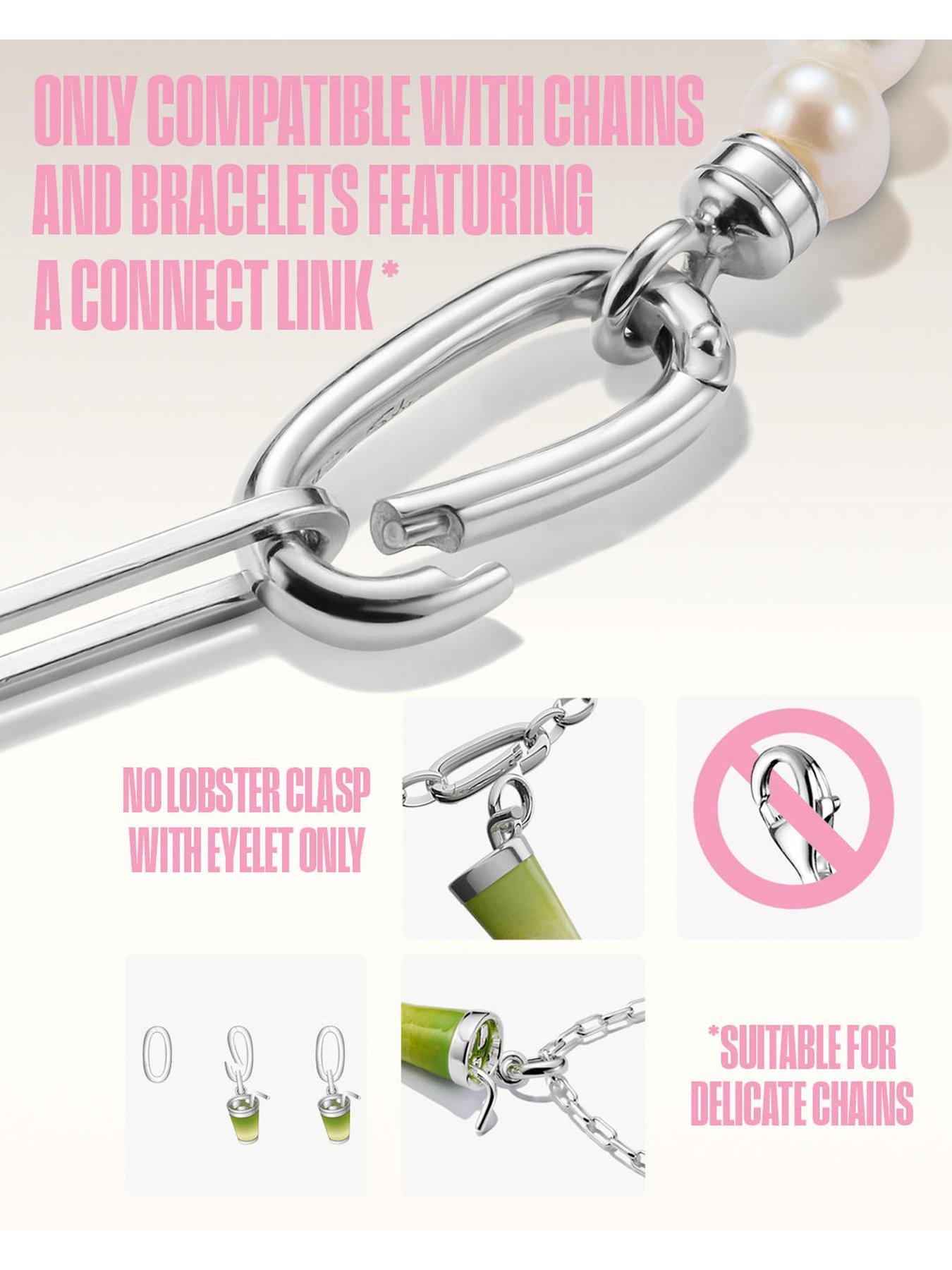 Image 6 of 7 of Thomas Sabo Charm Connect paperclip link bracelet