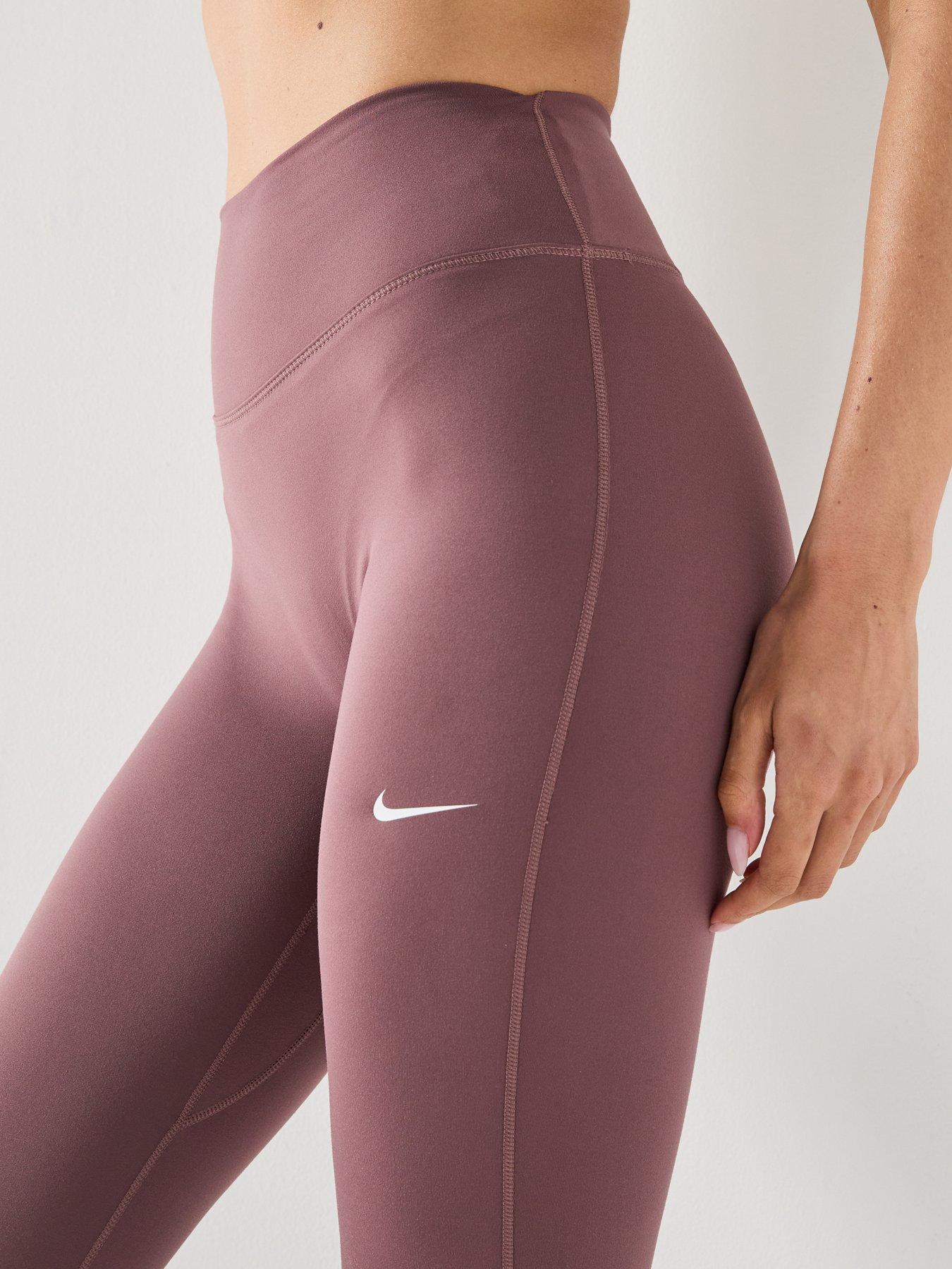 Image 5 of 6 of Nike Womens Training One Dri-FIT High Rise Leggings - Brown