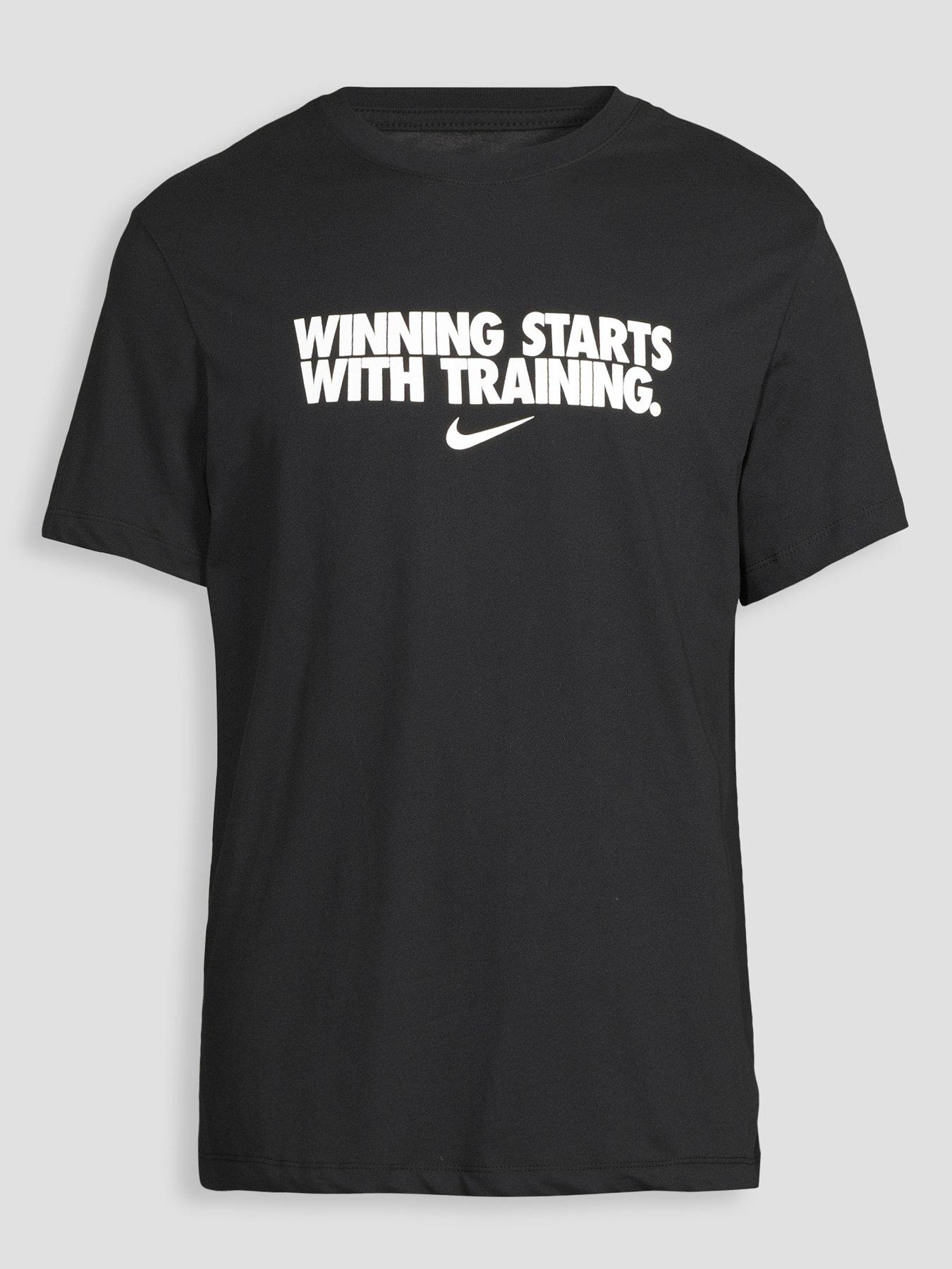 Image 7 of 7 of Nike Mens Training Dri-FIT Graphic T-Shirt - Black