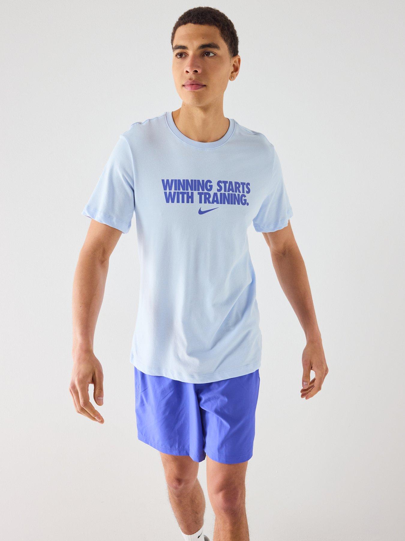 Nike Mens Training Dri-FIT Graphic T-Shirt - Blue