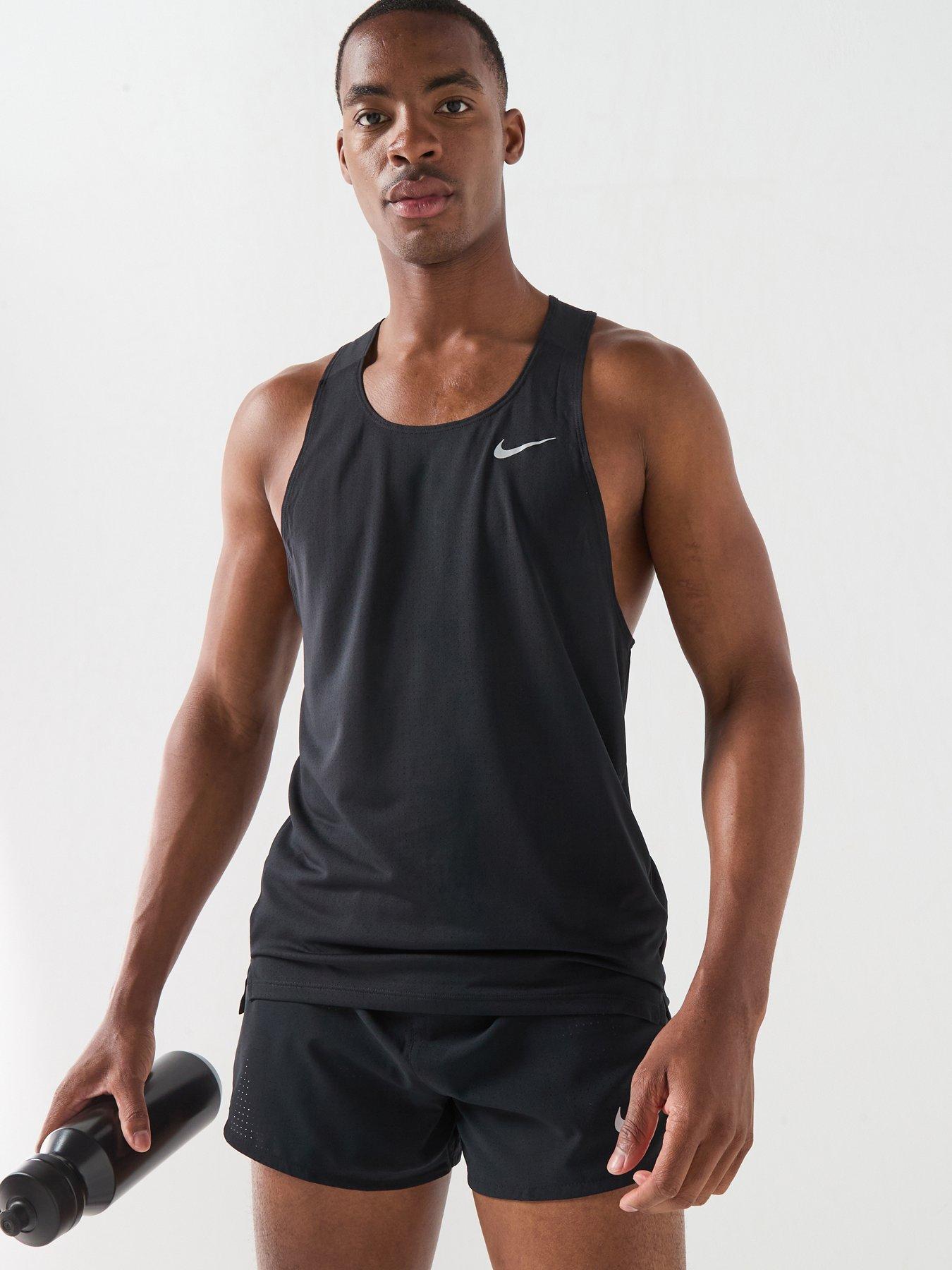 Nike Mens Running Fast Dri-FIT Singlet - Black
