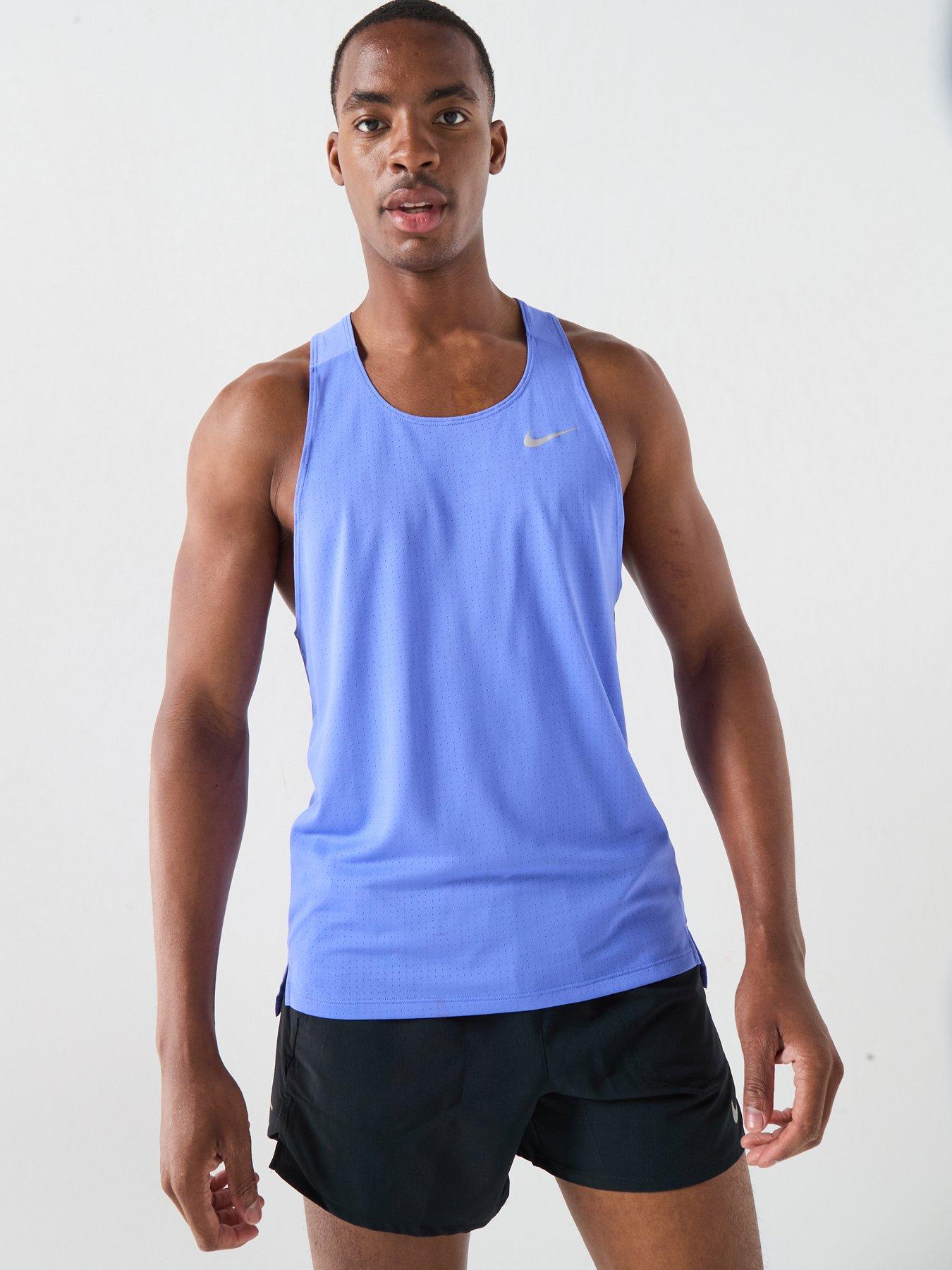 Image 1 of 3 of Nike Mens Running Fast Dri-FIT Singlet - Blue