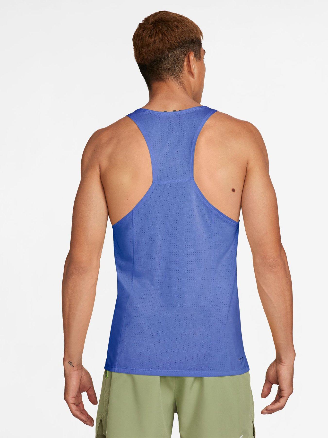 Image 2 of 3 of Nike Mens Running Fast Dri-FIT Singlet - Blue
