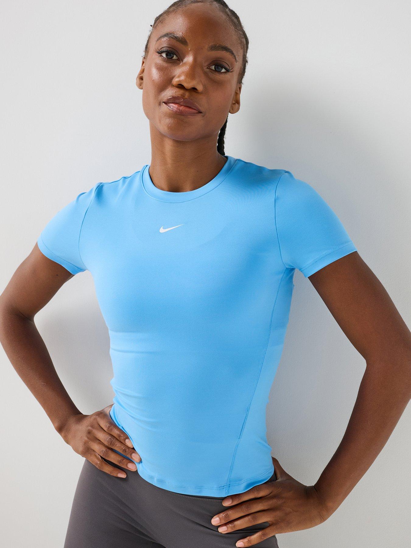 Nike Womens Training One Fitted T-Shirt - Blue