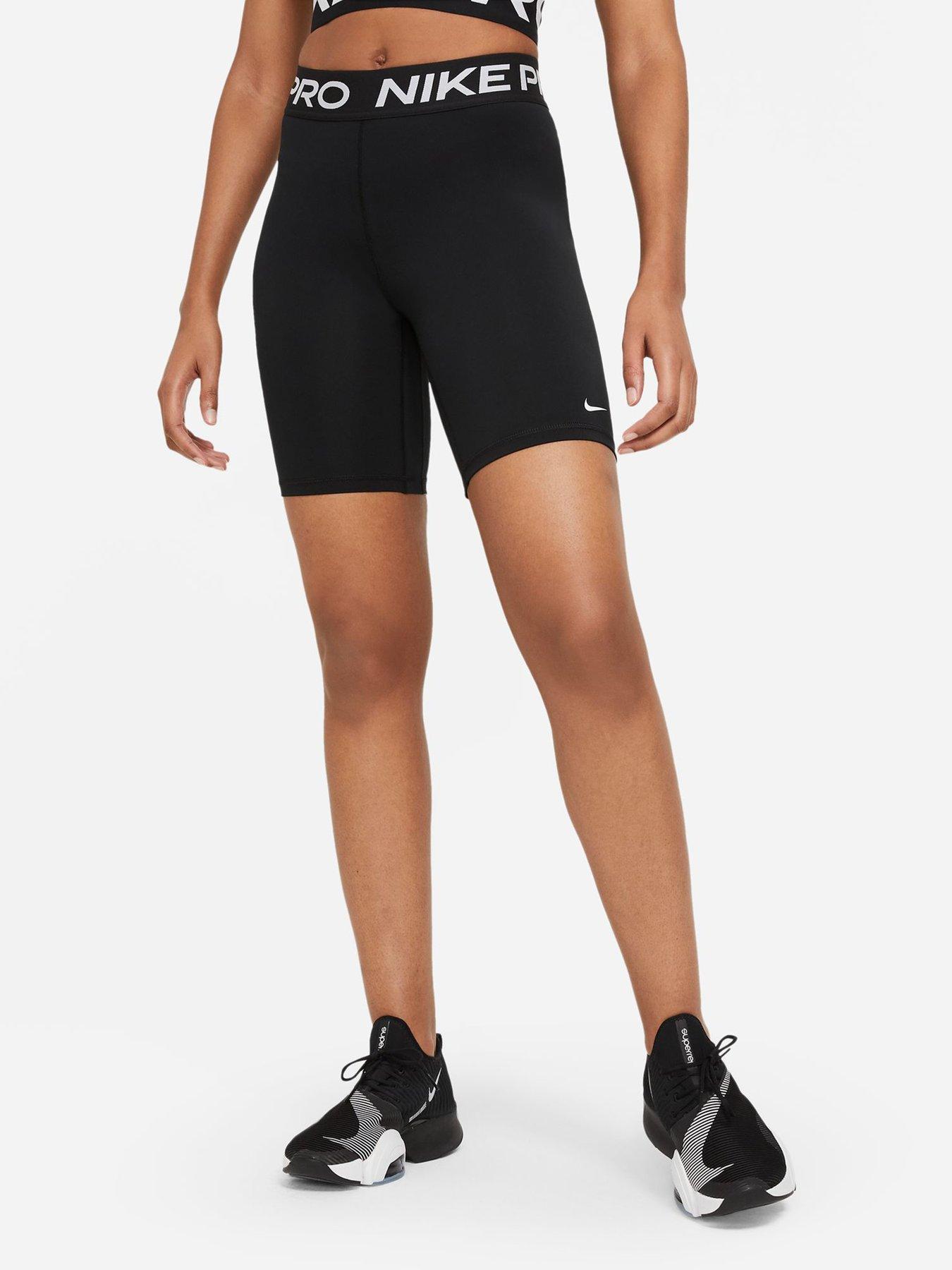 Nike Womens Training Pro 365 8-Inch Bike Shorts - Black/White