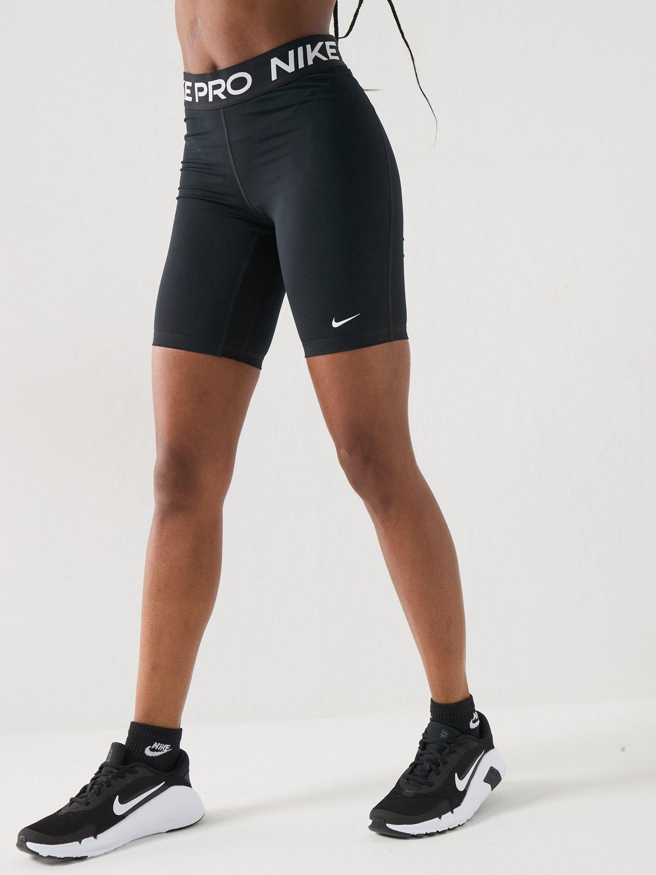 Nike Womens Pro 365 Training 8 Inch Bike Shorts - Black/White