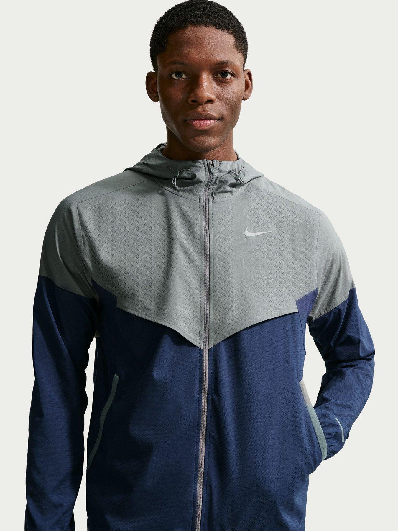 Image 1 of 7 of Nike Mens Running Windrunner Jacket - Grey