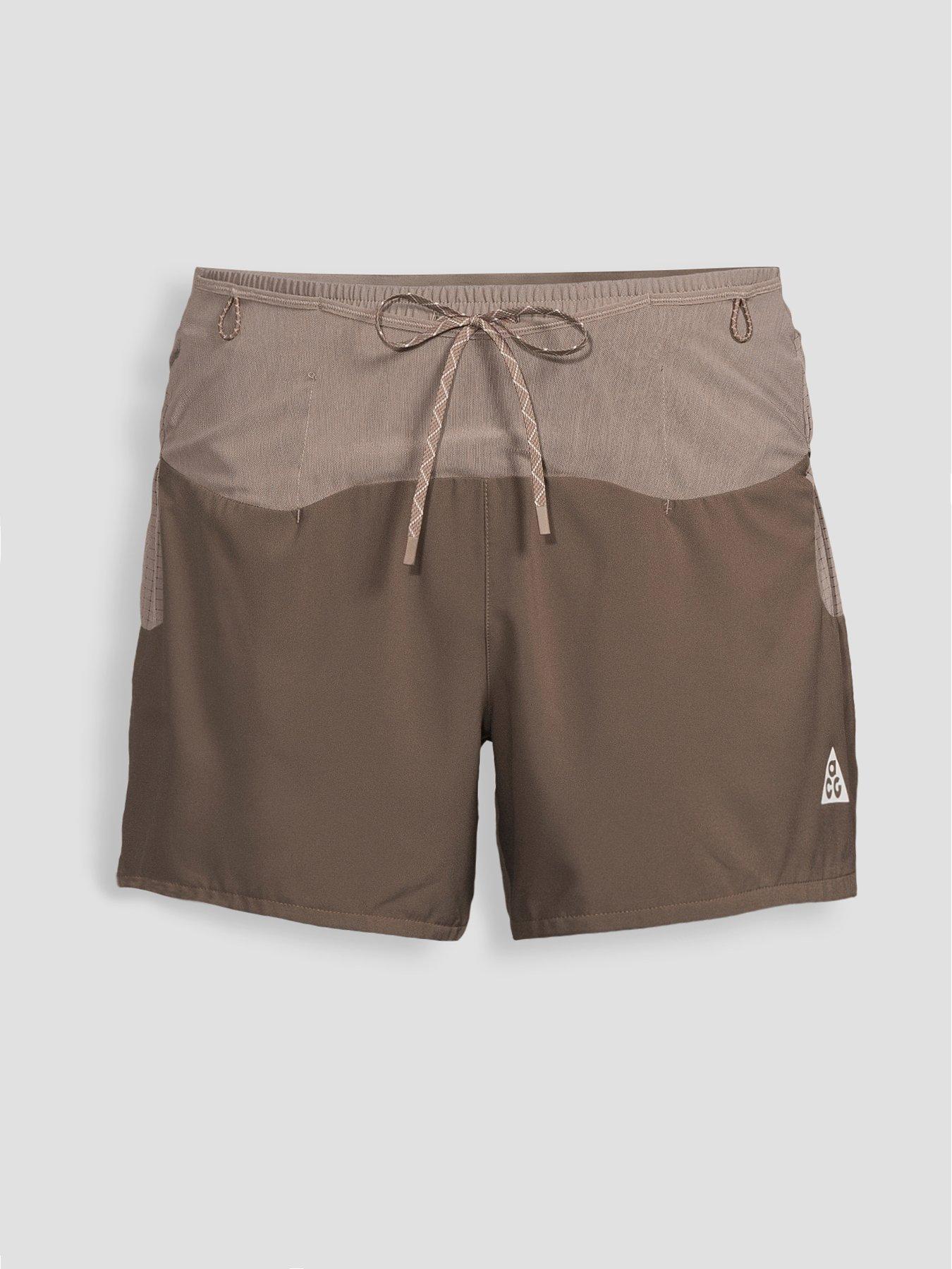 Image 7 of 7 of Nike Mens Trail Running Dri-fit Acg 5 Inch Brief Lined Shorts - Brown