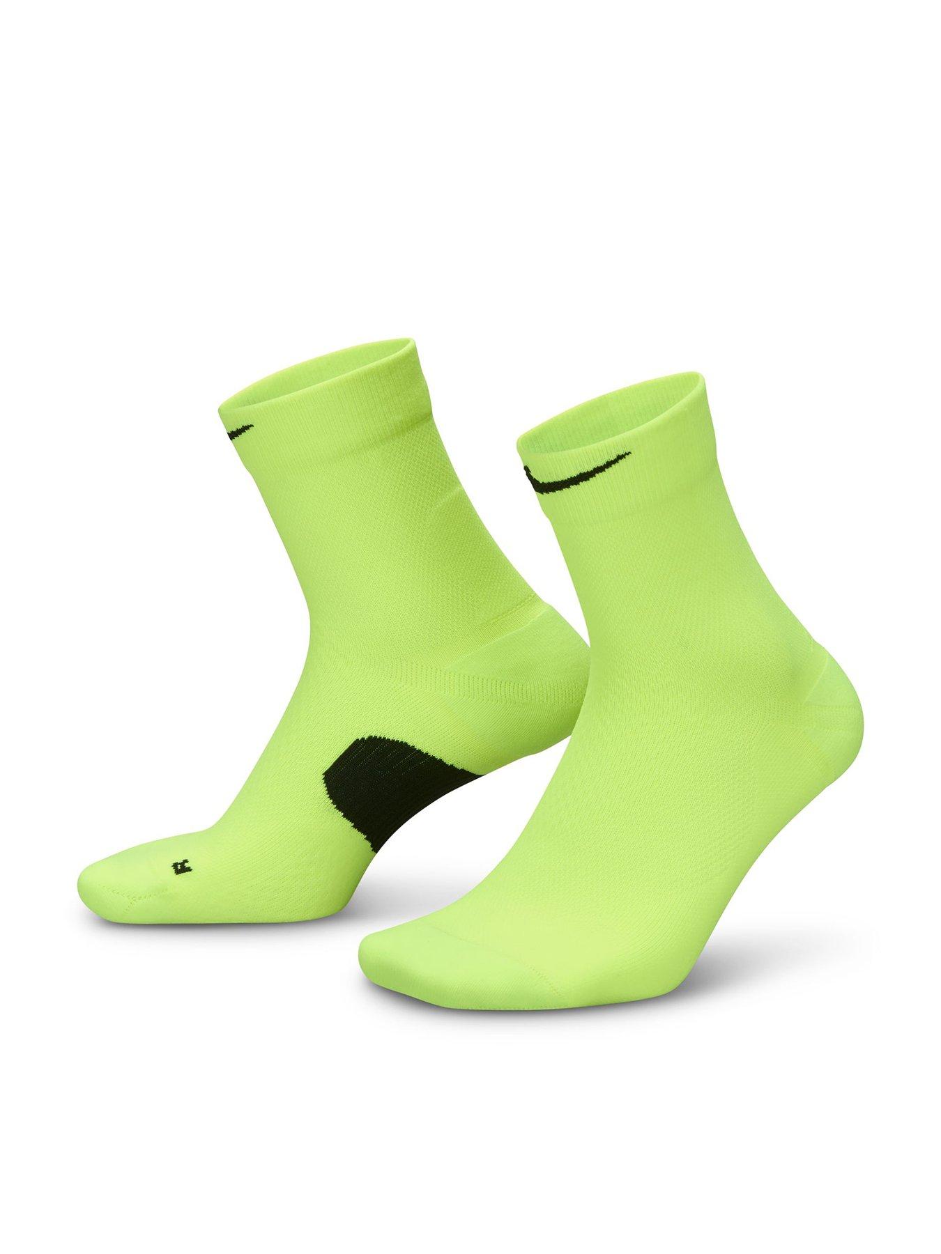 Image 1 of 4 of Nike Mens Running Micro Crew Socks (1 Pair) - Yellow