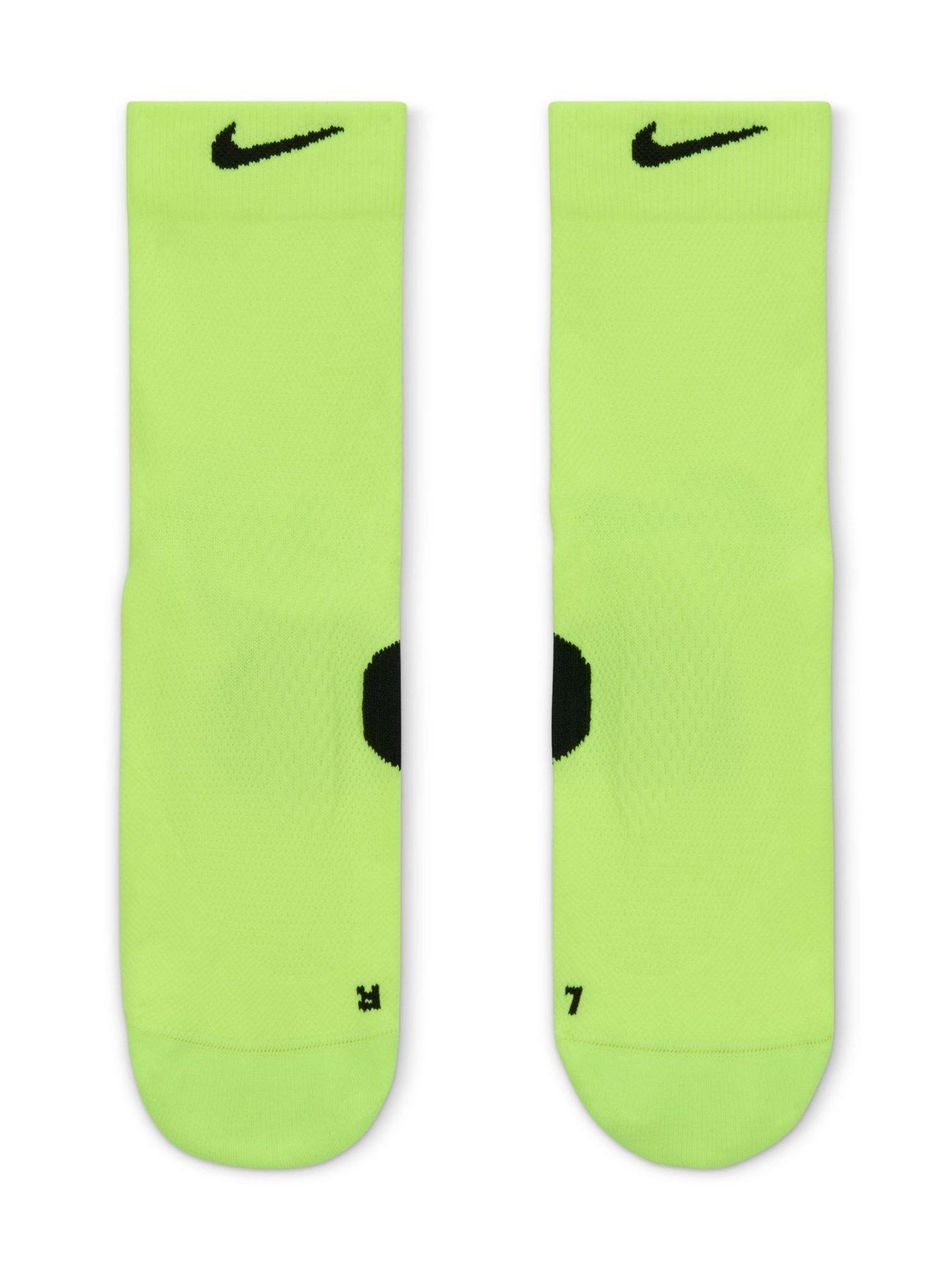 Image 2 of 4 of Nike Mens Running Micro Crew Socks (1 Pair) - Yellow