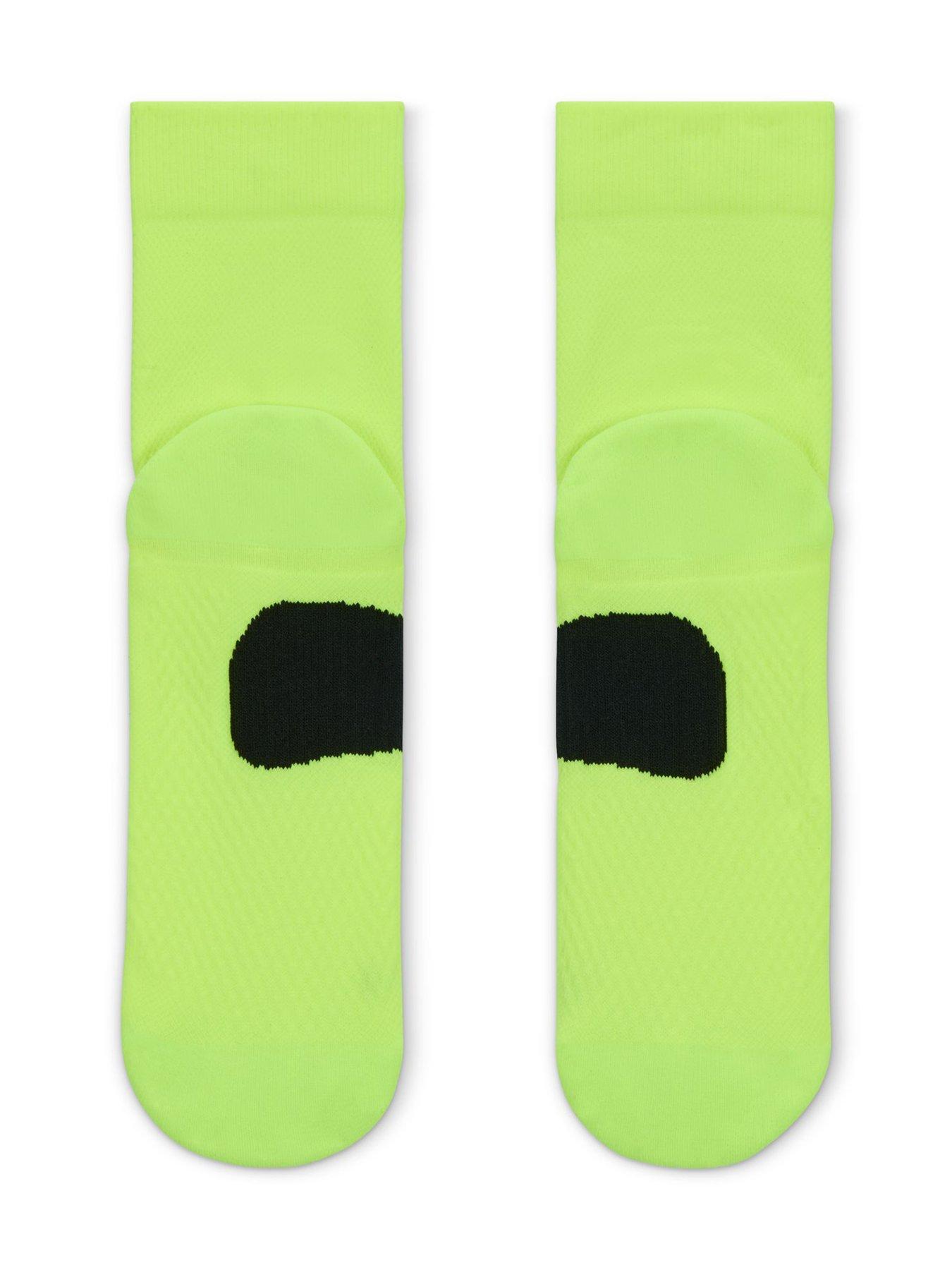 Image 3 of 4 of Nike Mens Running Micro Crew Socks (1 Pair) - Yellow