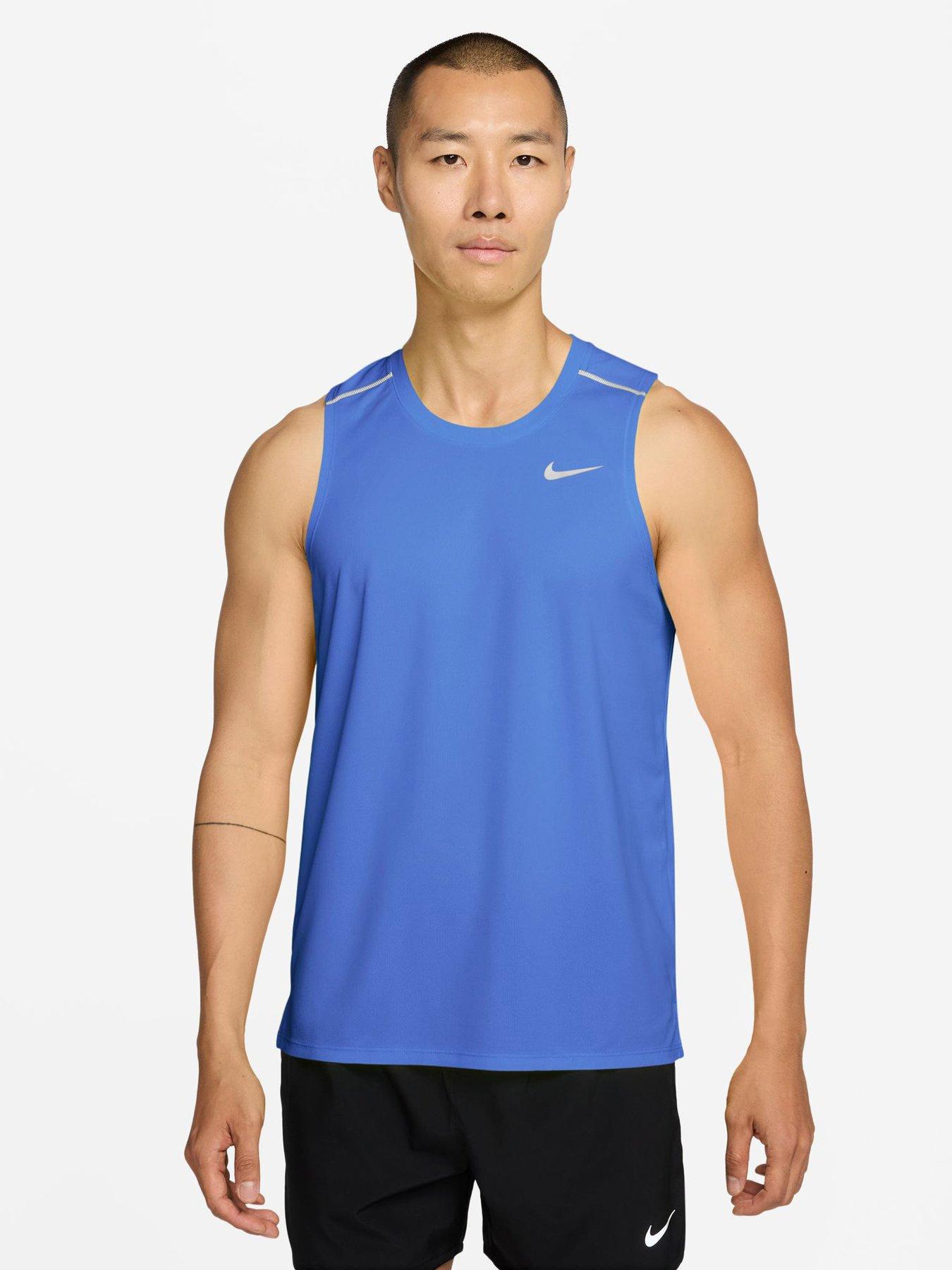  image of nike-mens-running-miler-dri-fit-tank-blue