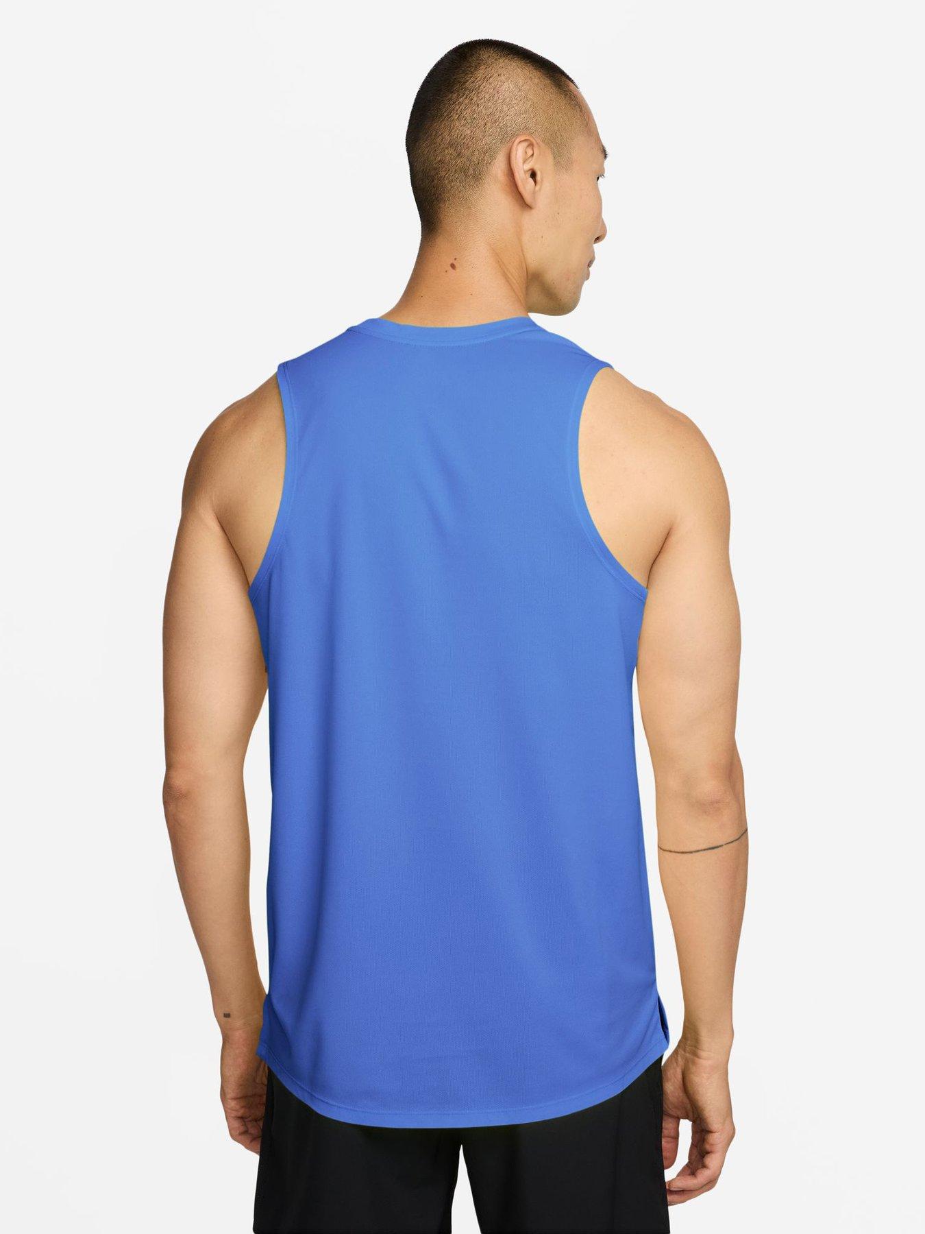  image of nike-mens-running-miler-dri-fit-tank-blue