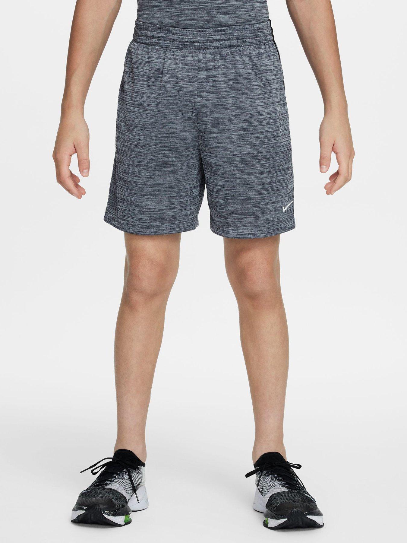  image of nike-junior-boys-training-dri-fit-shorts-grey