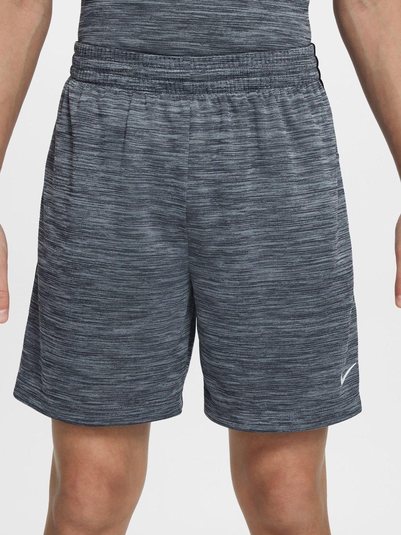  image of nike-junior-boys-training-dri-fit-shorts-grey
