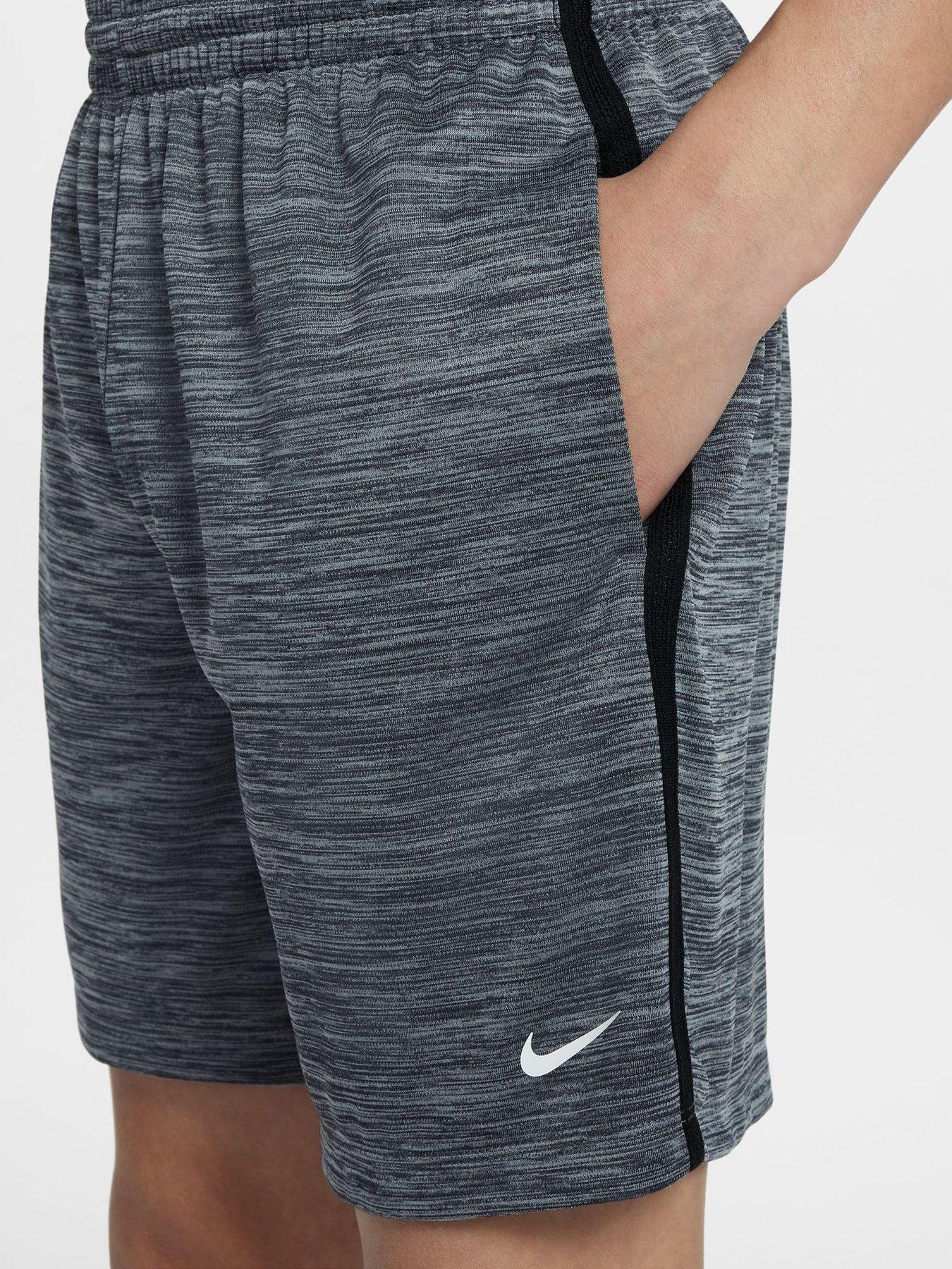  image of nike-junior-boys-training-dri-fit-shorts-grey
