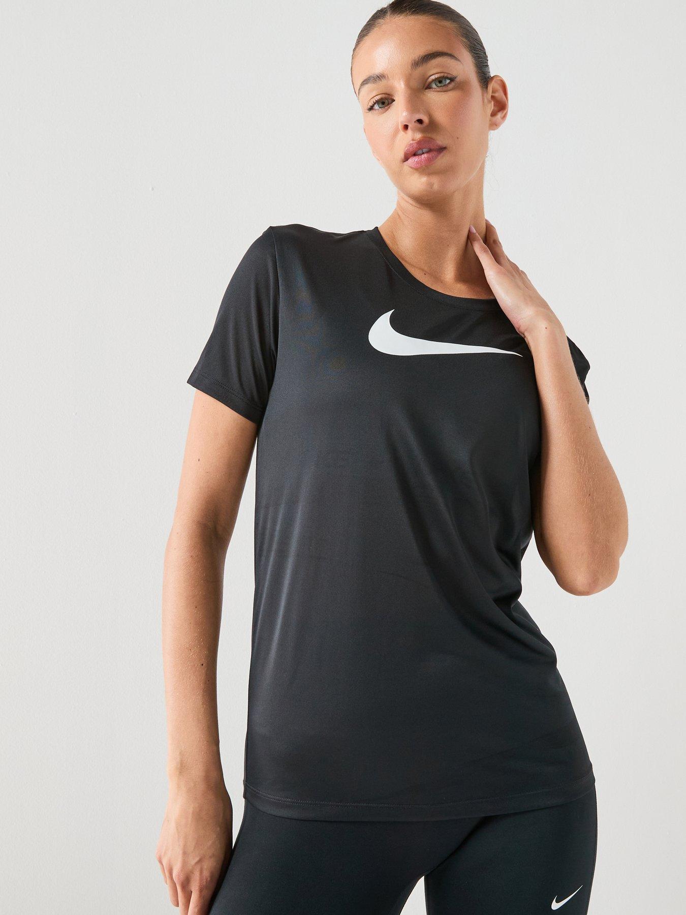 Nike Womens Training Dri-FIT Graphic T-Shirt - Black/White
