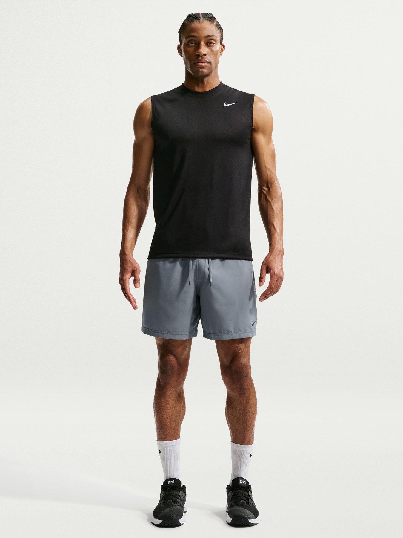 Image 3 of 6 of Nike Mens Training Dri-FIT 7 Inch Unlined Versatile Shorts - Grey