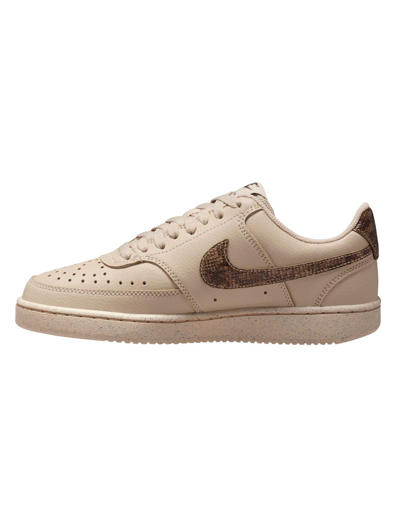 Image 4 of 4 of Nike Womens Court Vision Low Premium Trainers - beige